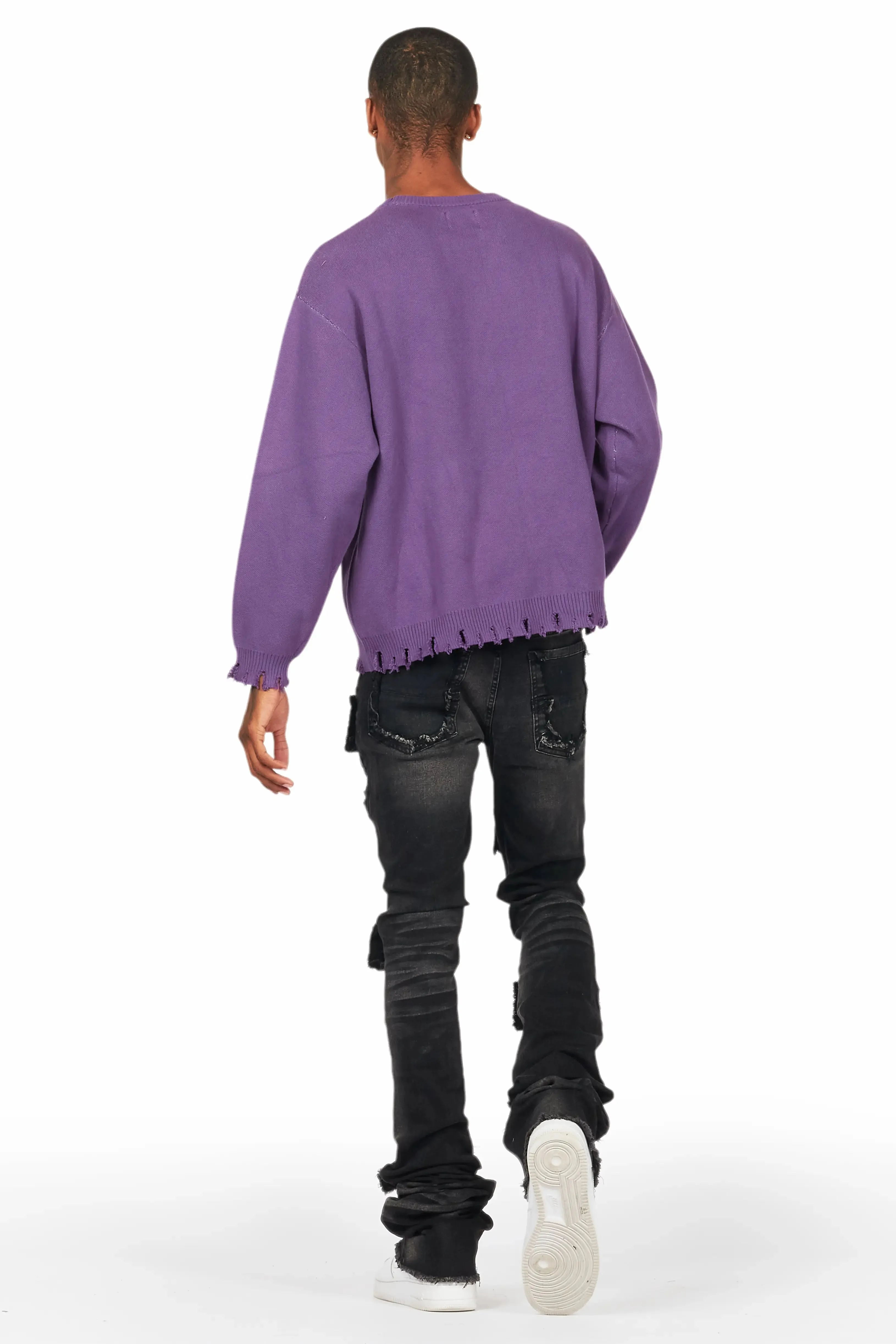 Mallow Purple Knit Sweater sold by Rockstar Original product image thumbnail 5