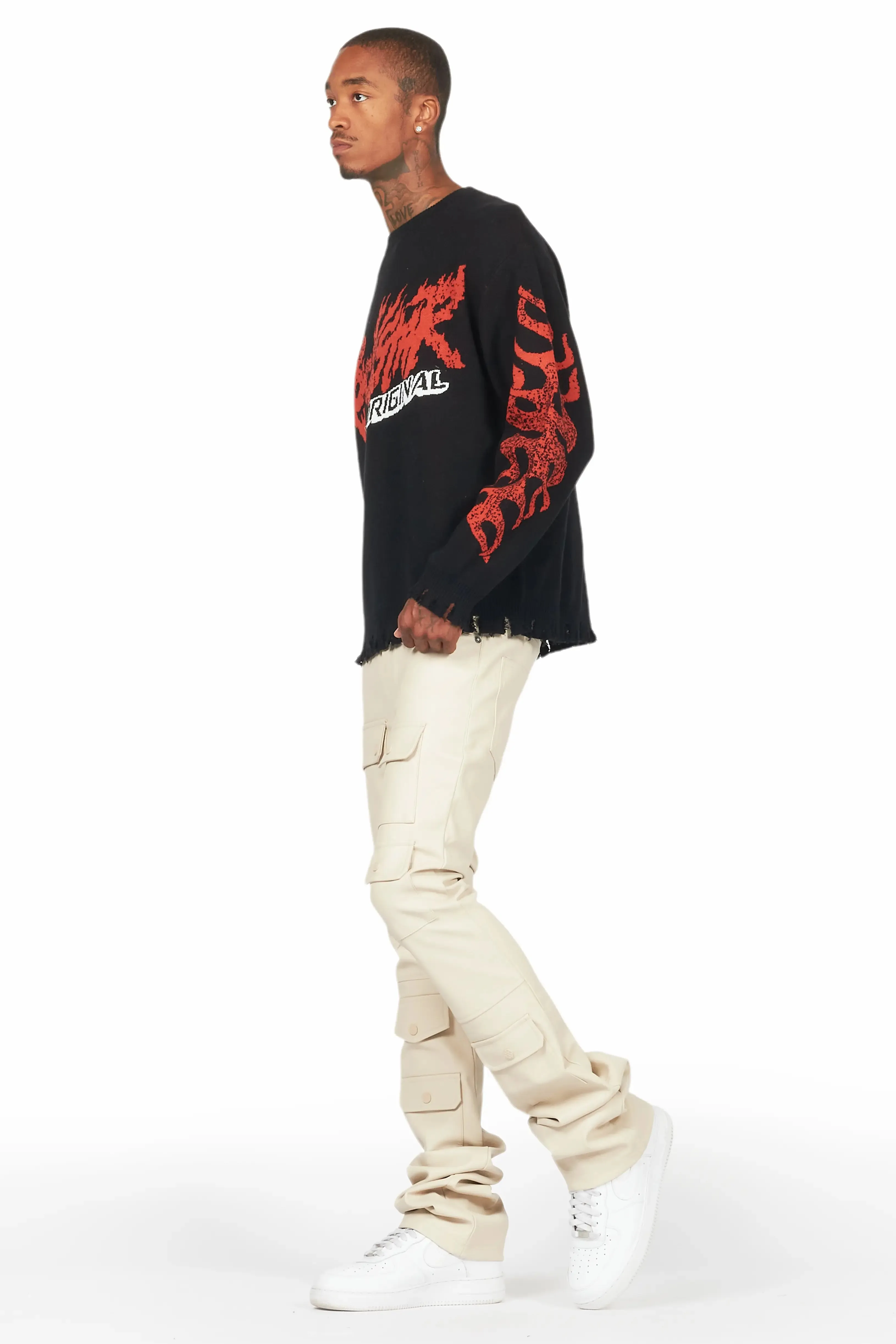 Yash Black Knit Sweater sold by Rockstar Original product image thumbnail 5