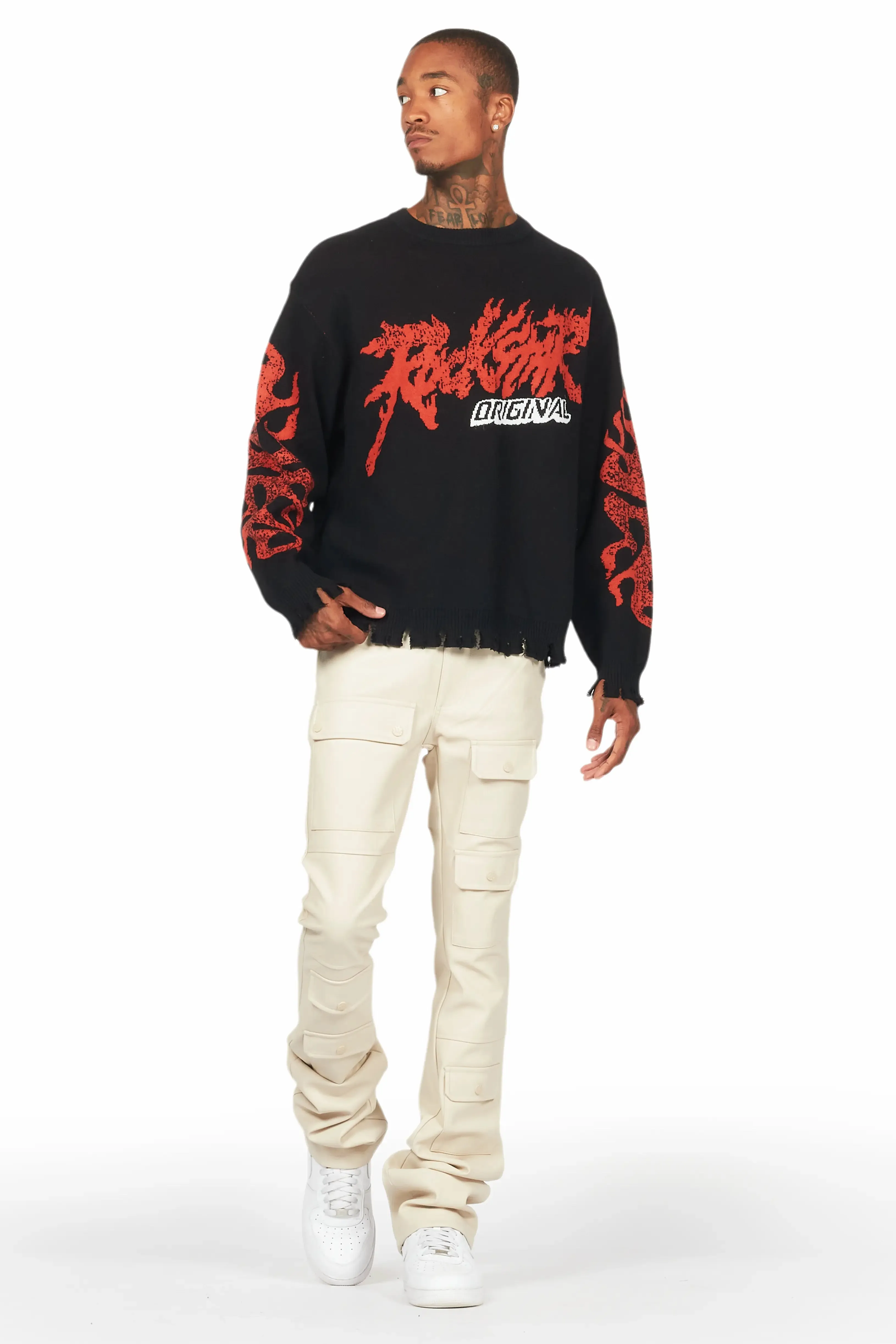 Yash Black Knit Sweater sold by Rockstar Original product image thumbnail 2