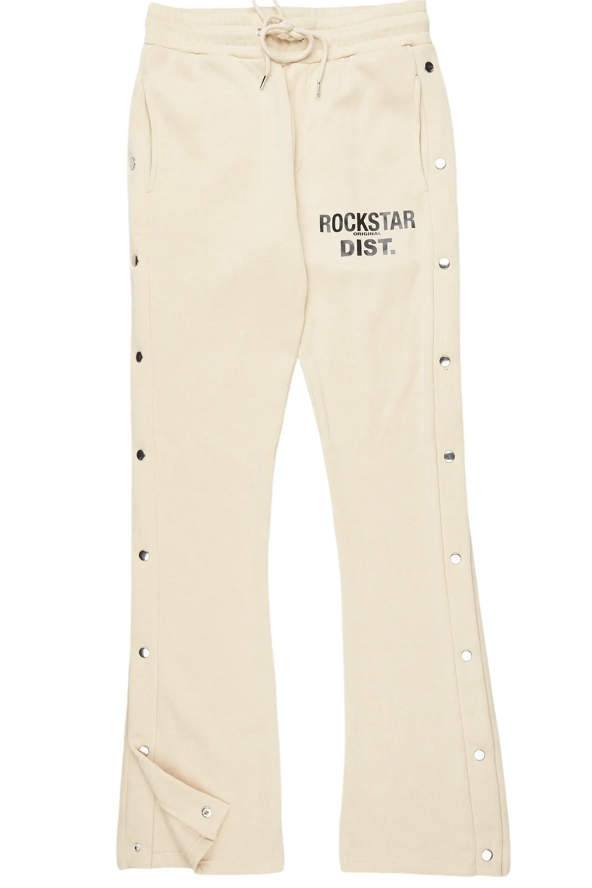 Alpine Beige Baggy Snap Button Pant sold by Rockstar Original