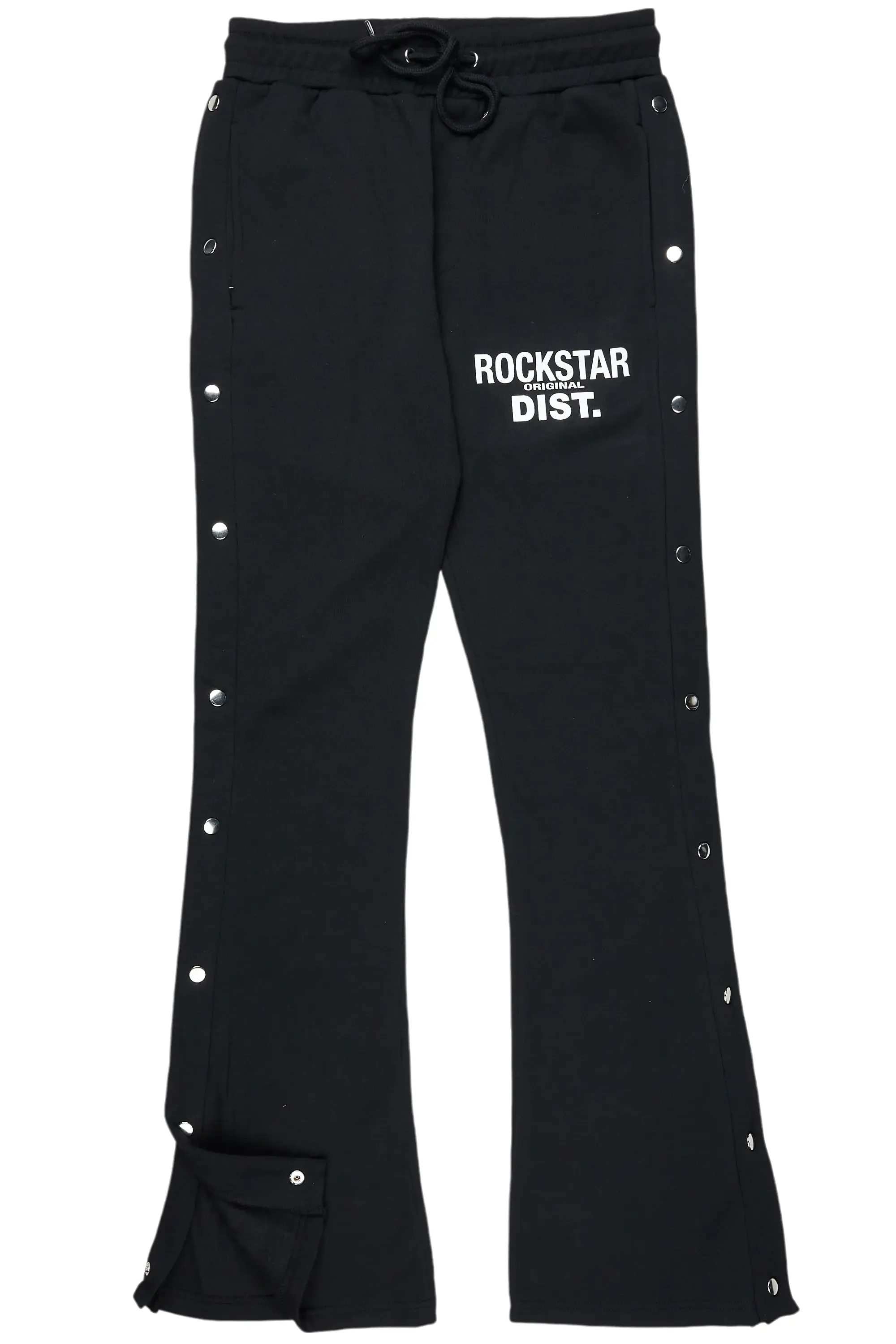 Alpine Black Baggy Snap Button Pant sold by Rockstar Original