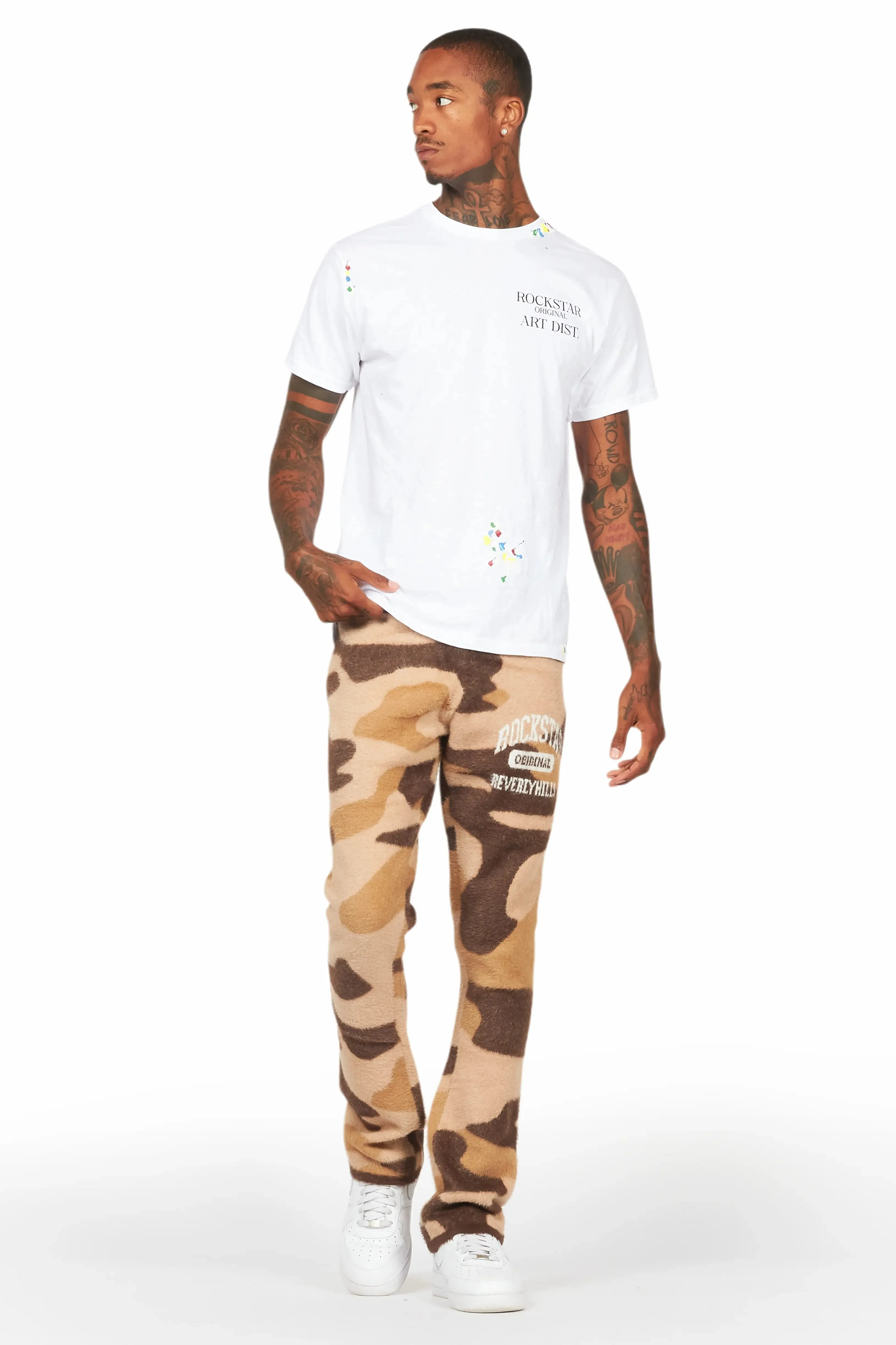 Rabi Camo Brown Knitted Mohair Pants sold by Rockstar Original product image thumbnail 2
