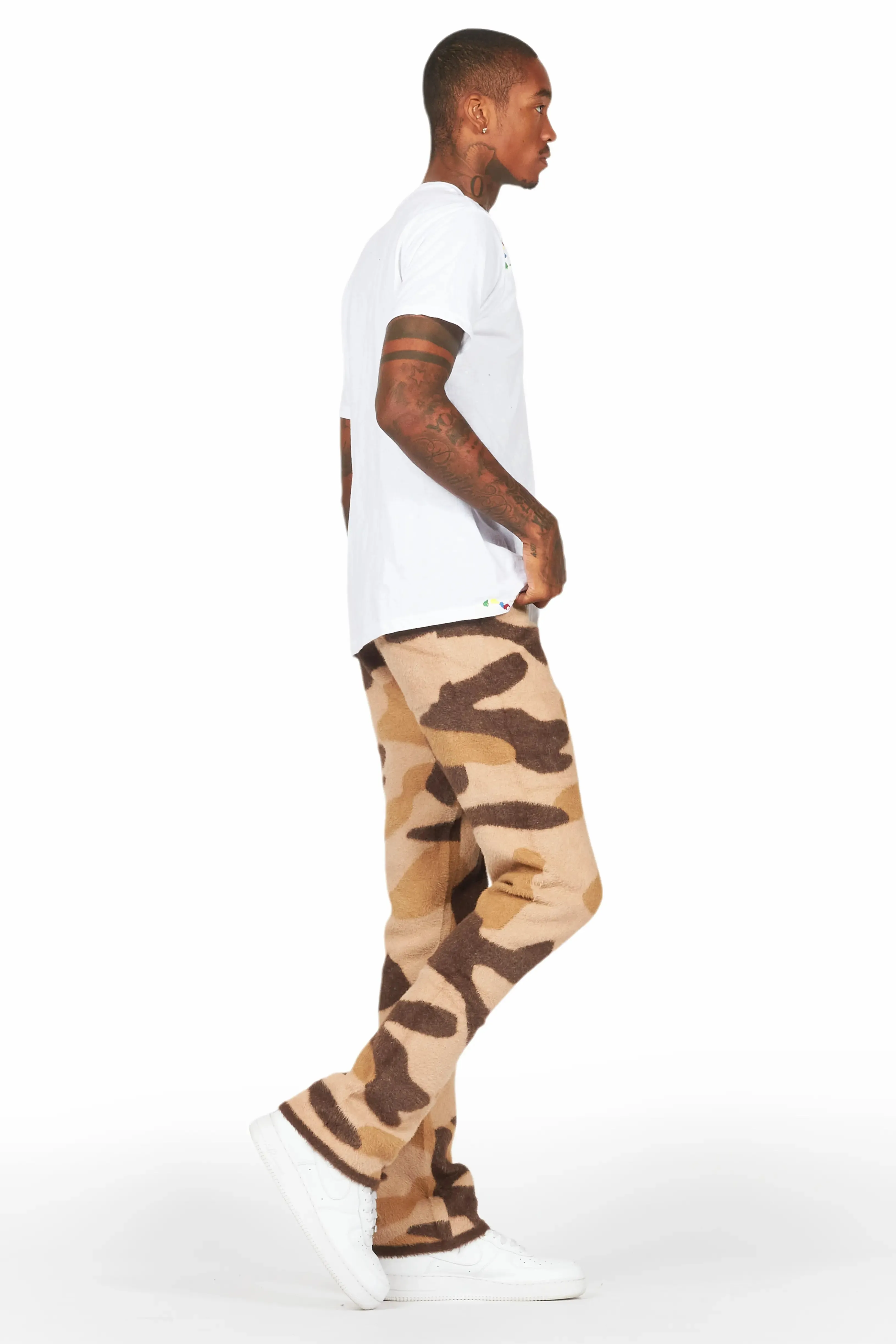 Rabi Camo Brown Knitted Mohair Pants sold by Rockstar Original product image thumbnail 3