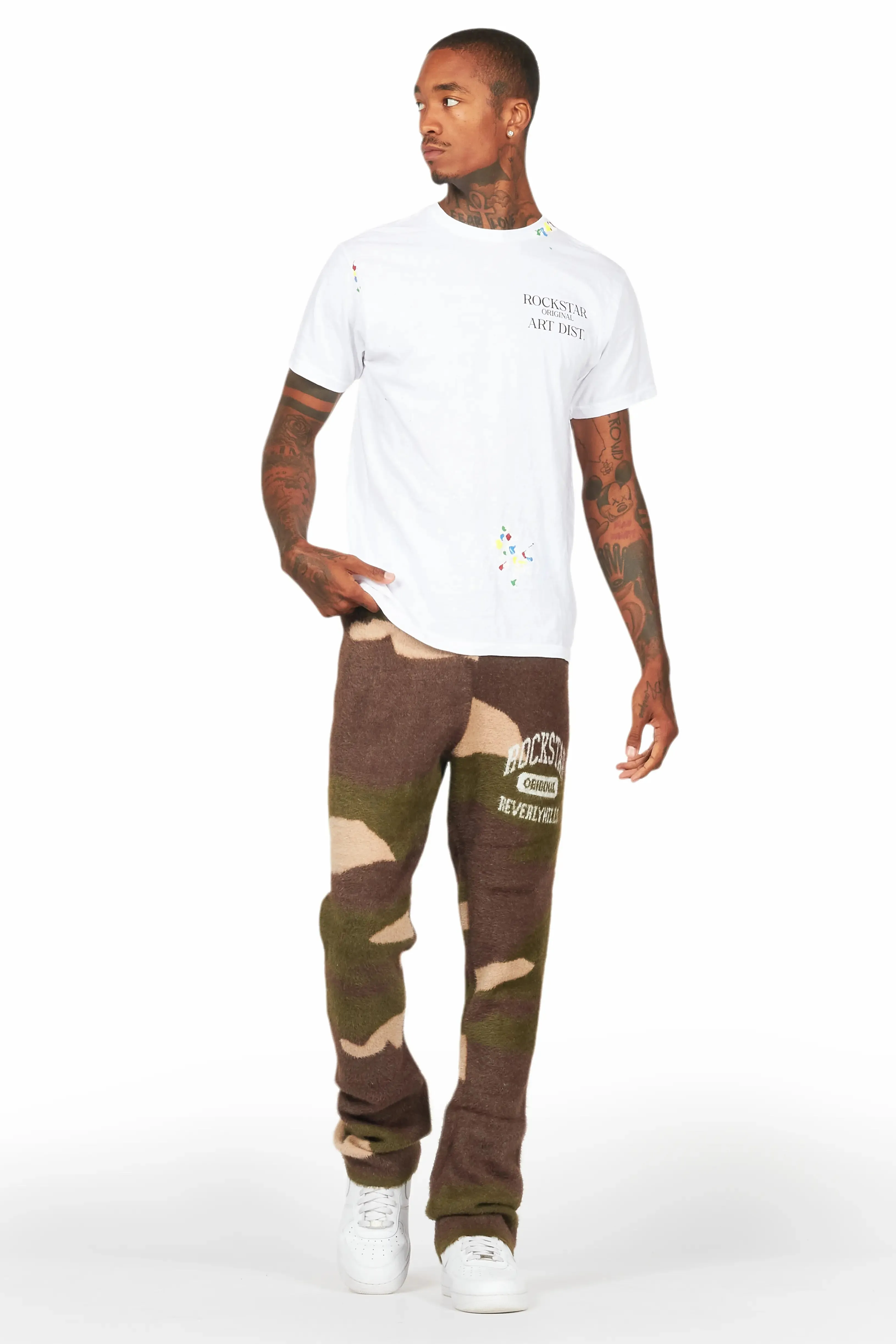 Rabi Camo Green Knitted Mohair Pants sold by Rockstar Original product image thumbnail 2