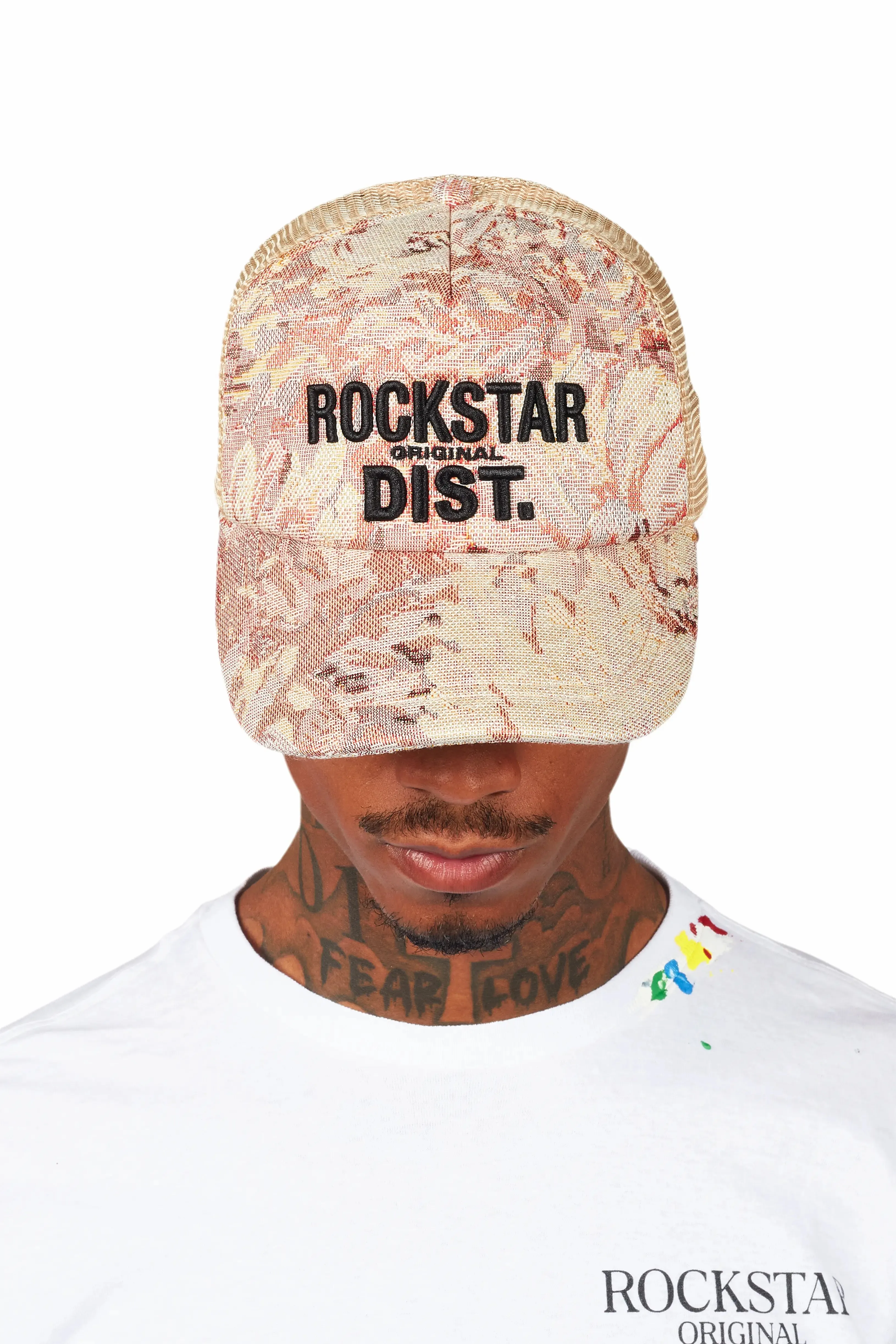 Teylor Pink Tapestry Trucker Hat sold by Rockstar Original product image thumbnail 2