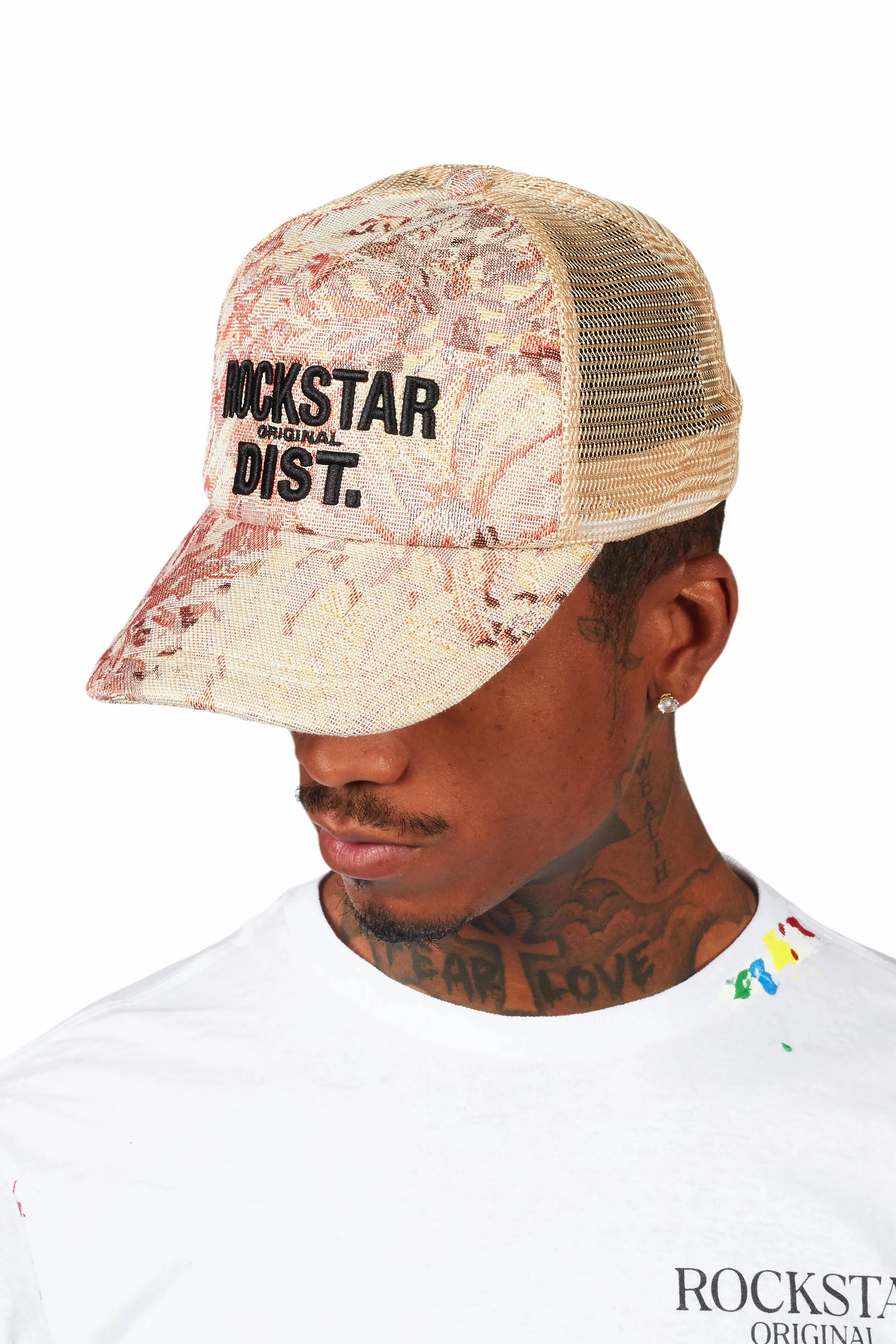 Teylor Pink Tapestry Trucker Hat sold by Rockstar Original product image thumbnail 4