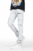 Colin Heather Grey Stacked Flare Trackpant sold by Rockstar Original