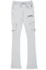 Colin Heather Grey Stacked Flare Trackpant sold by Rockstar Original