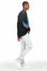 Colin Heather Grey Stacked Flare Trackpant sold by Rockstar Original