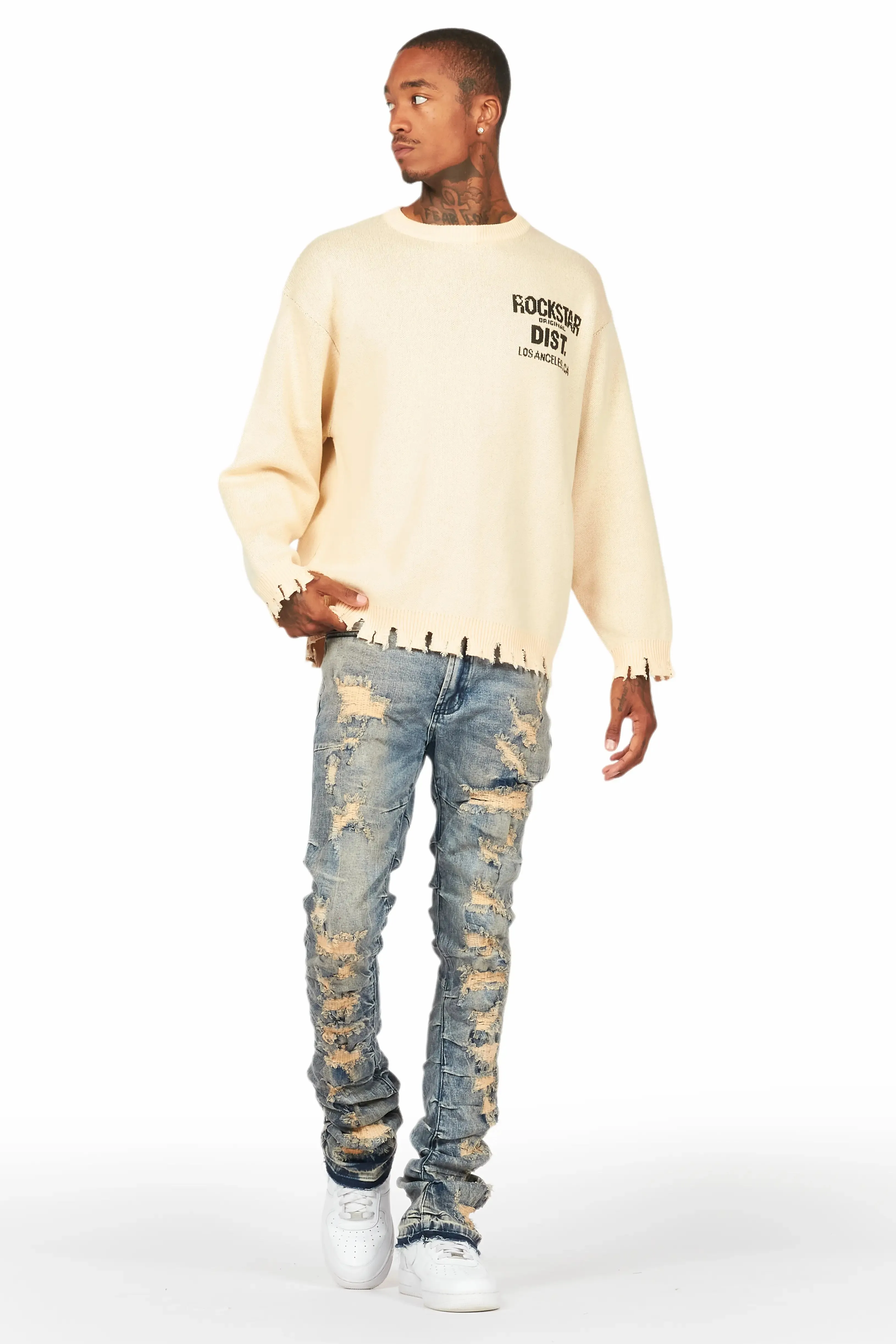 Mercol Blue Stacked Flare Jean sold by Rockstar Original product image thumbnail 5