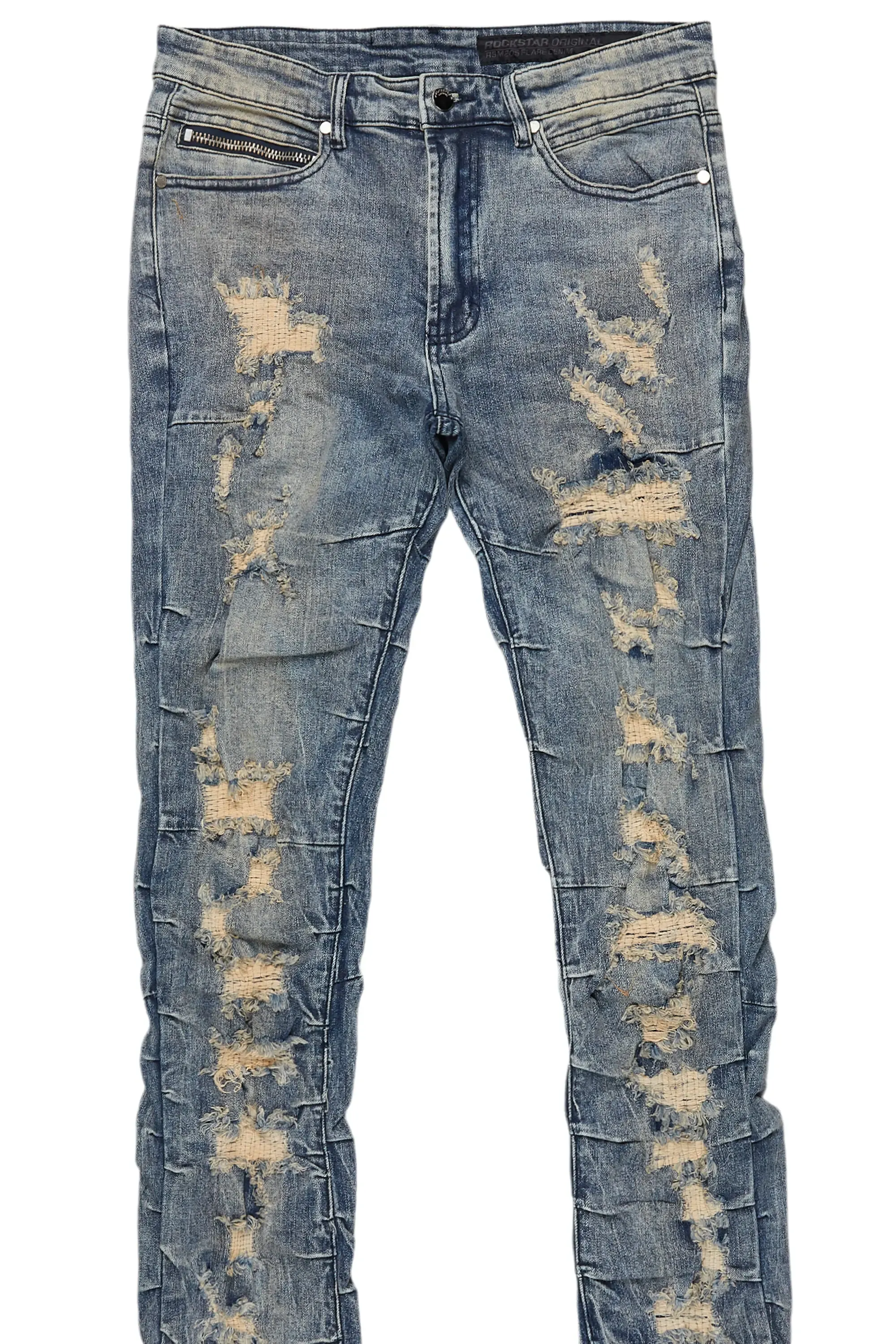 Mercol Blue Stacked Flare Jean sold by Rockstar Original product image thumbnail 4