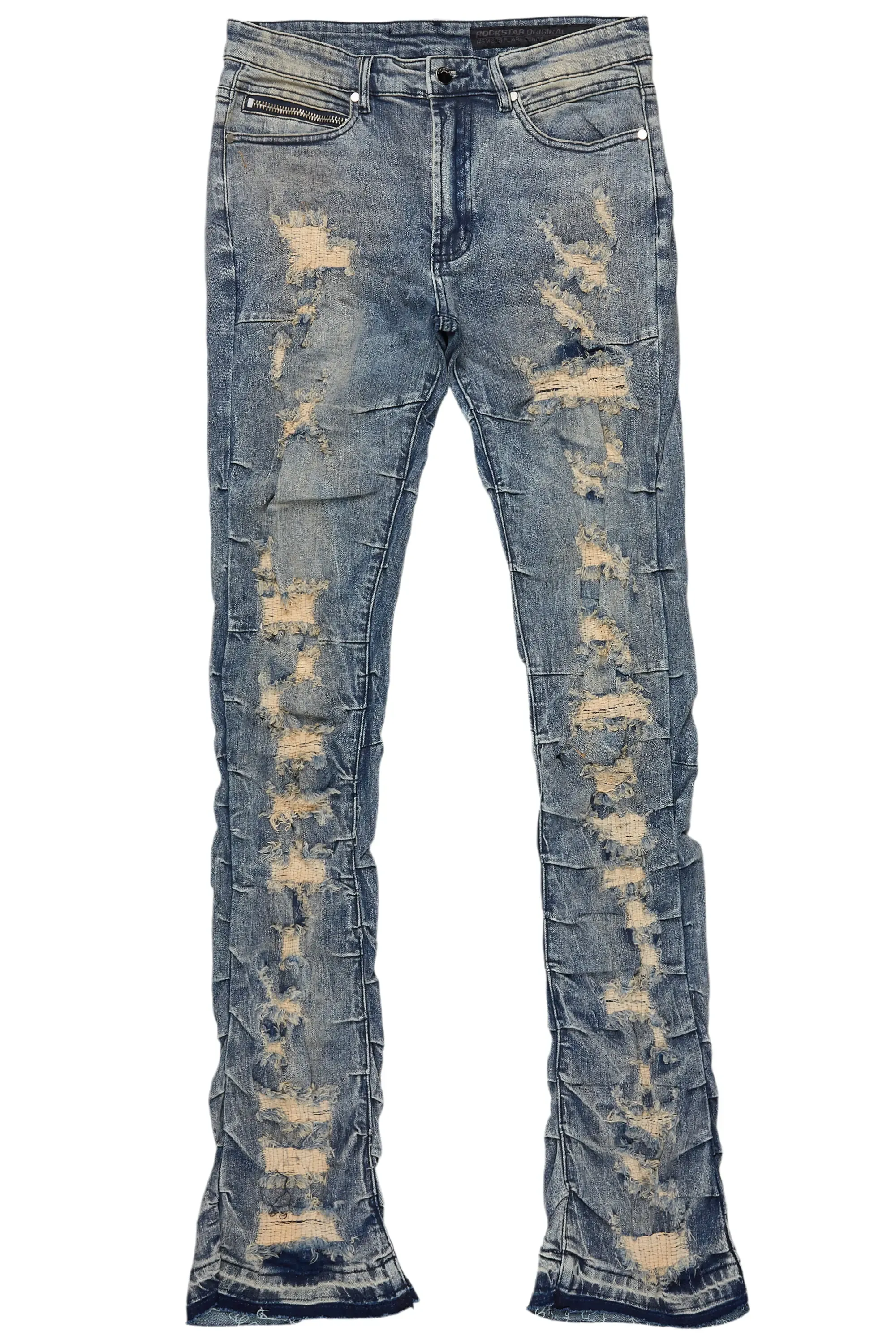 Mercol Blue Stacked Flare Jean sold by Rockstar Original product image thumbnail 2