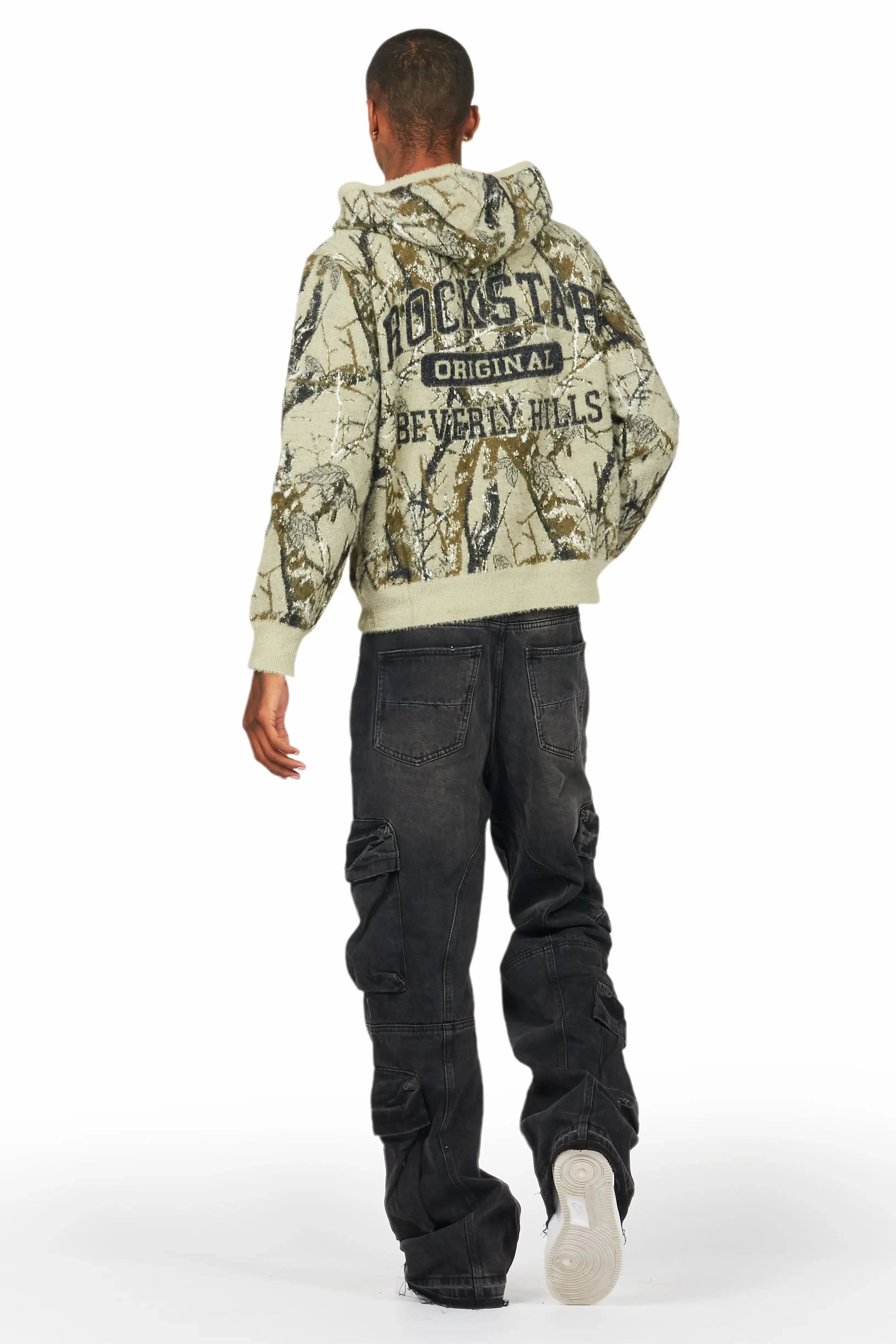Gregor Black Baggy Fit Cargo Jean sold by Rockstar Original product image thumbnail 5
