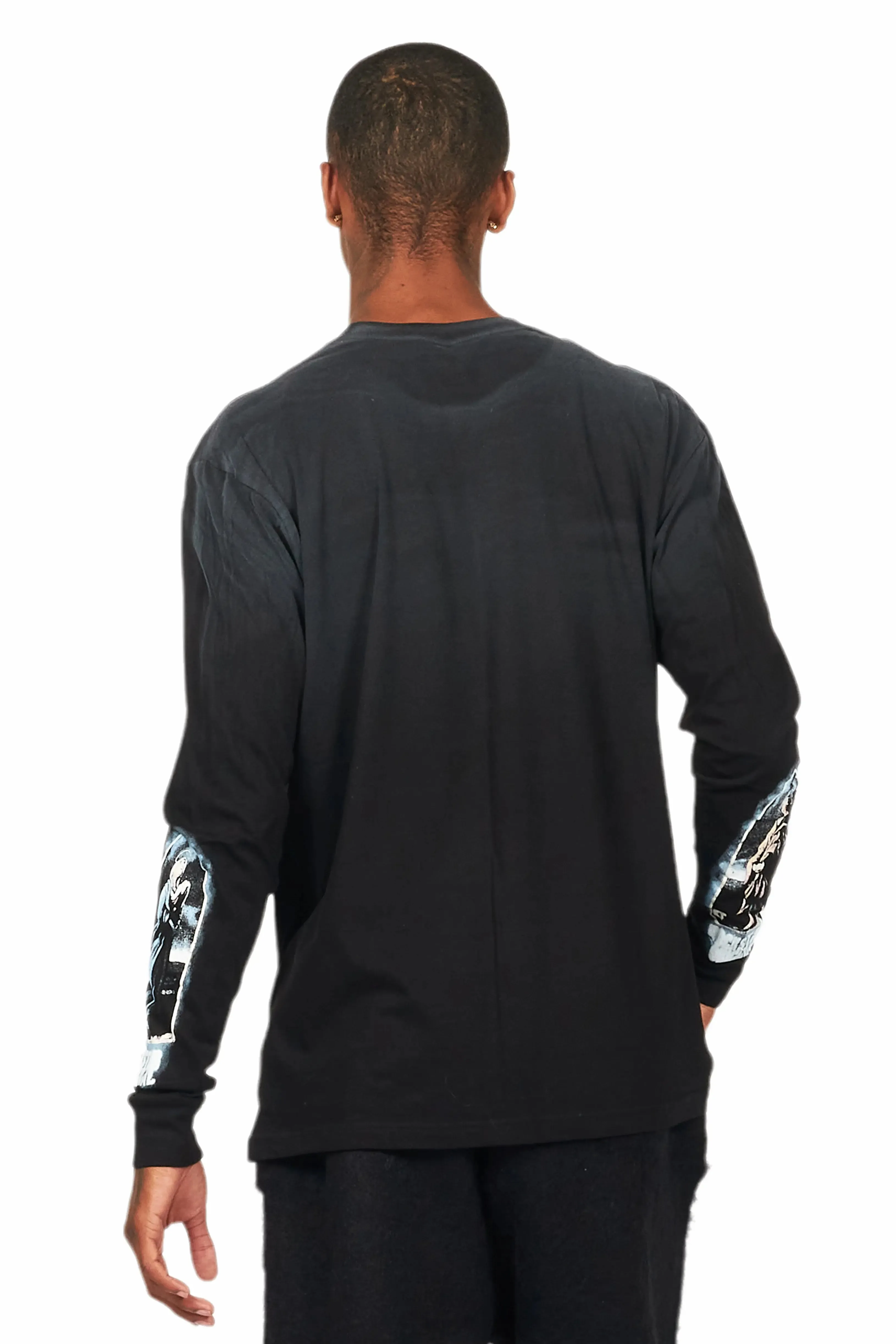 Dacre Black Long Sleeve Graphic T-Shirt sold by Rockstar Original product image thumbnail 4