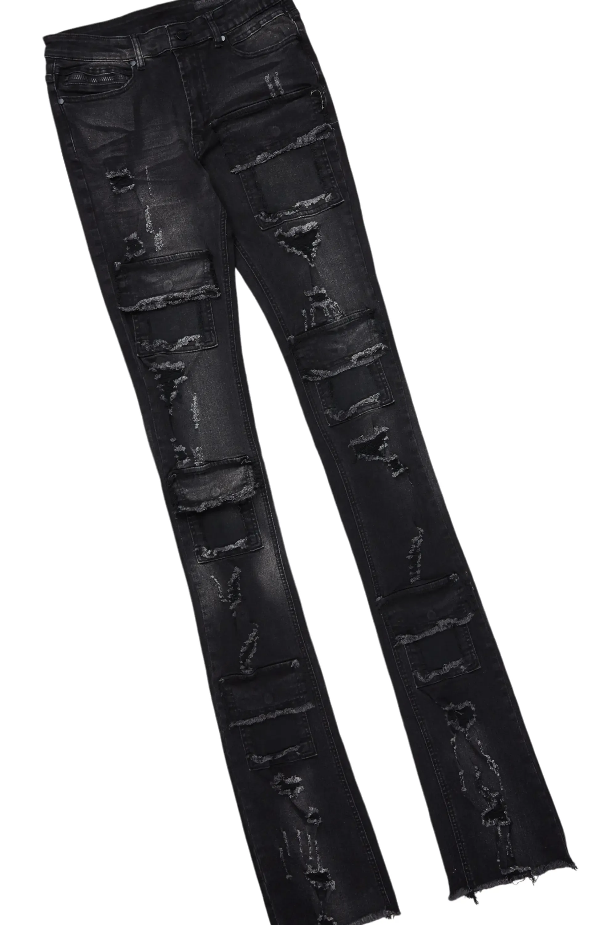 Amina Black Hoodie & Pooja Super Stacked Flare Jean Bundle sold by Rockstar Original product image thumbnail 3