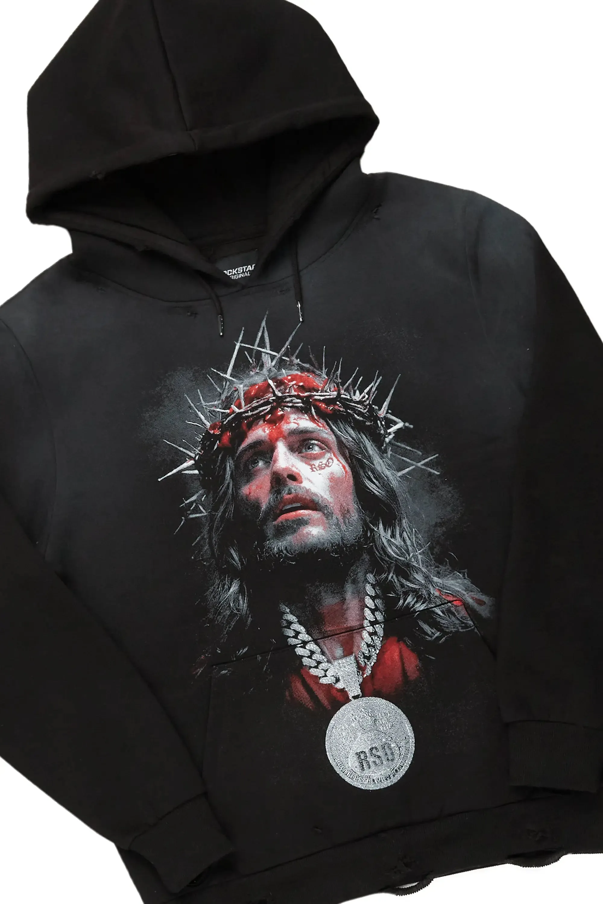 Amina Black Hoodie & Pooja Super Stacked Flare Jean Bundle sold by Rockstar Original product image thumbnail 2