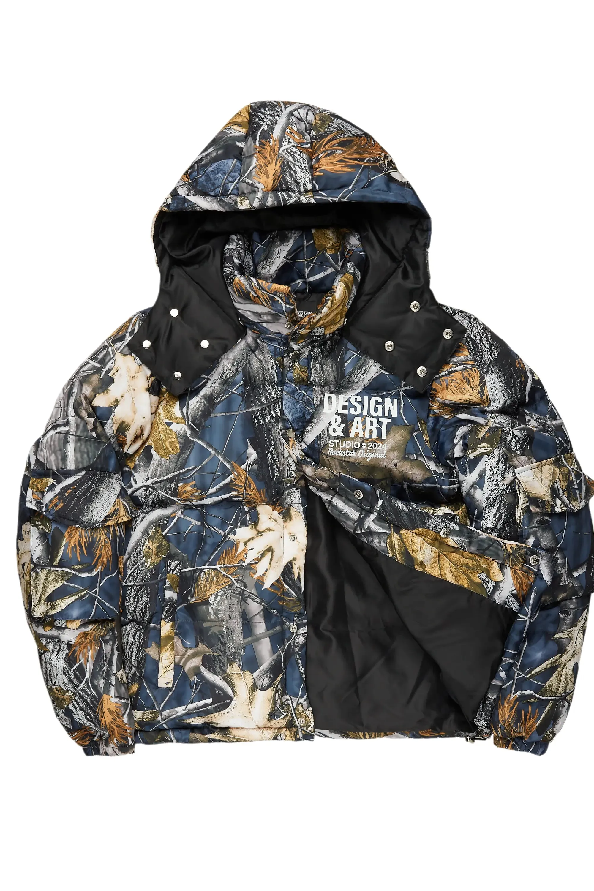 Bandik Black Tree Camo Puffer Jacket sold by Rockstar Original product image thumbnail 2
