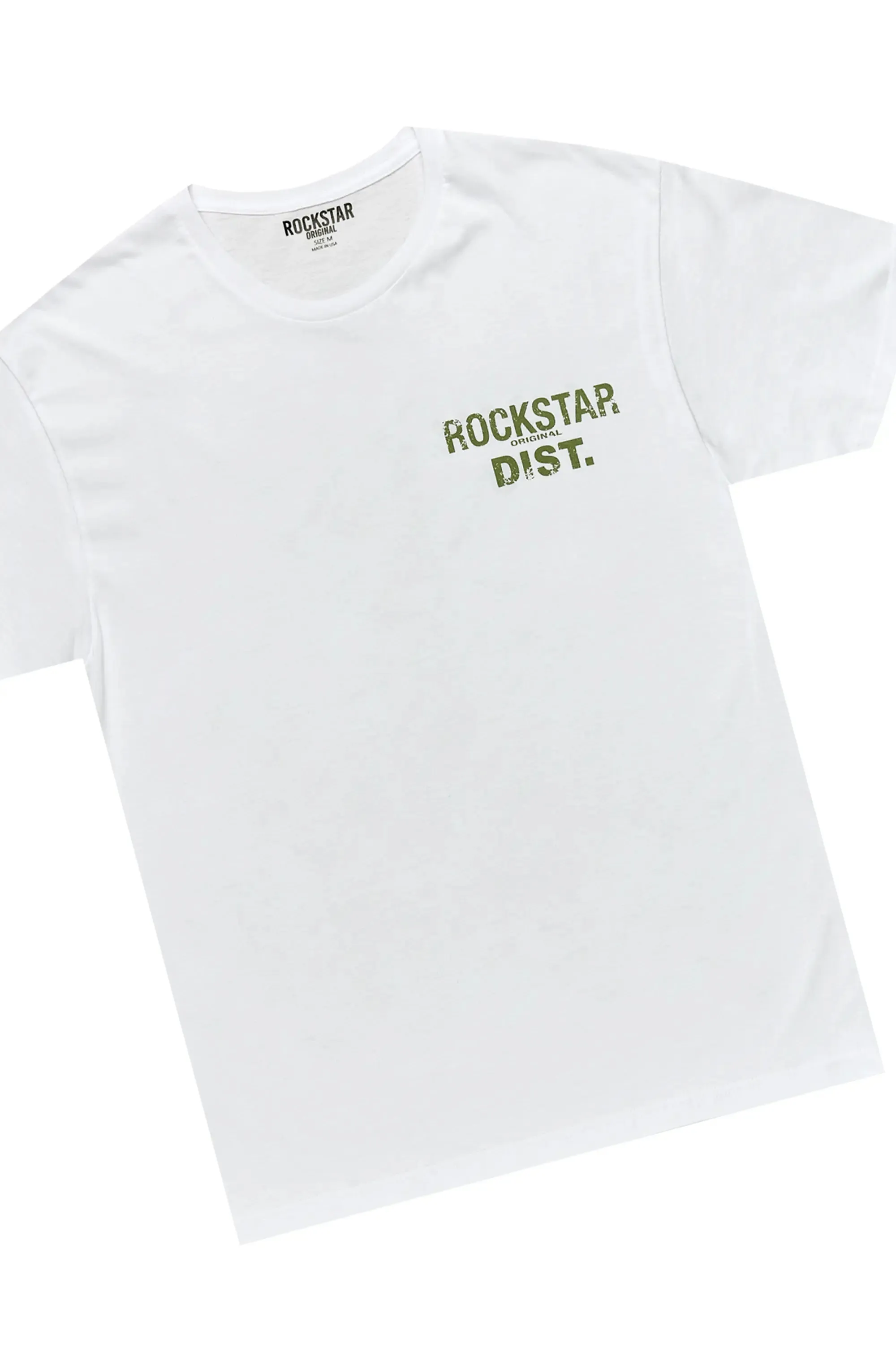 Lake White/Green T-Shirt & Zeta Stacked Flare Jean Bundle sold by Rockstar Original product image thumbnail 2