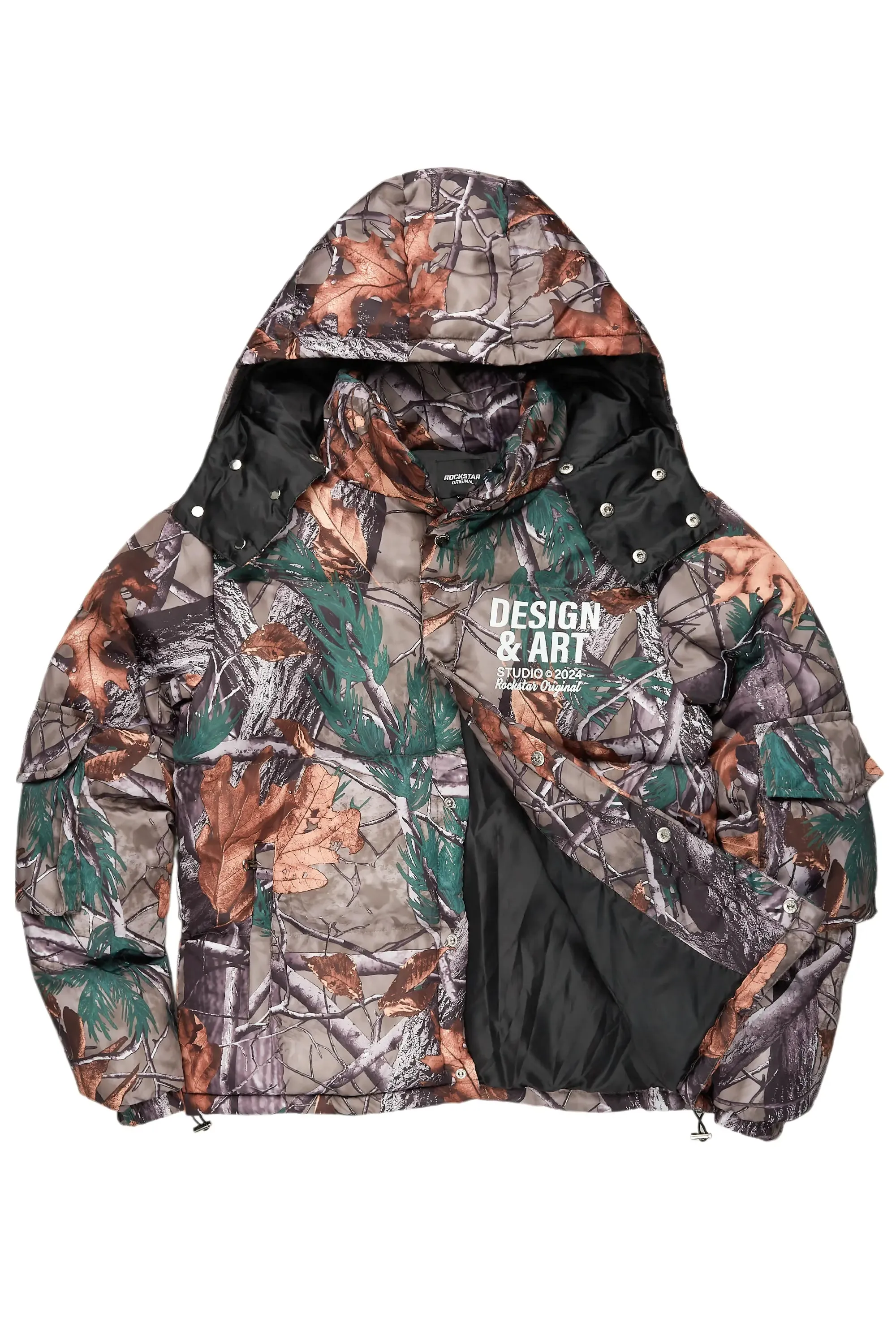 Bandik Beige Tree Camo Puffer Jacket sold by Rockstar Original product image thumbnail 2