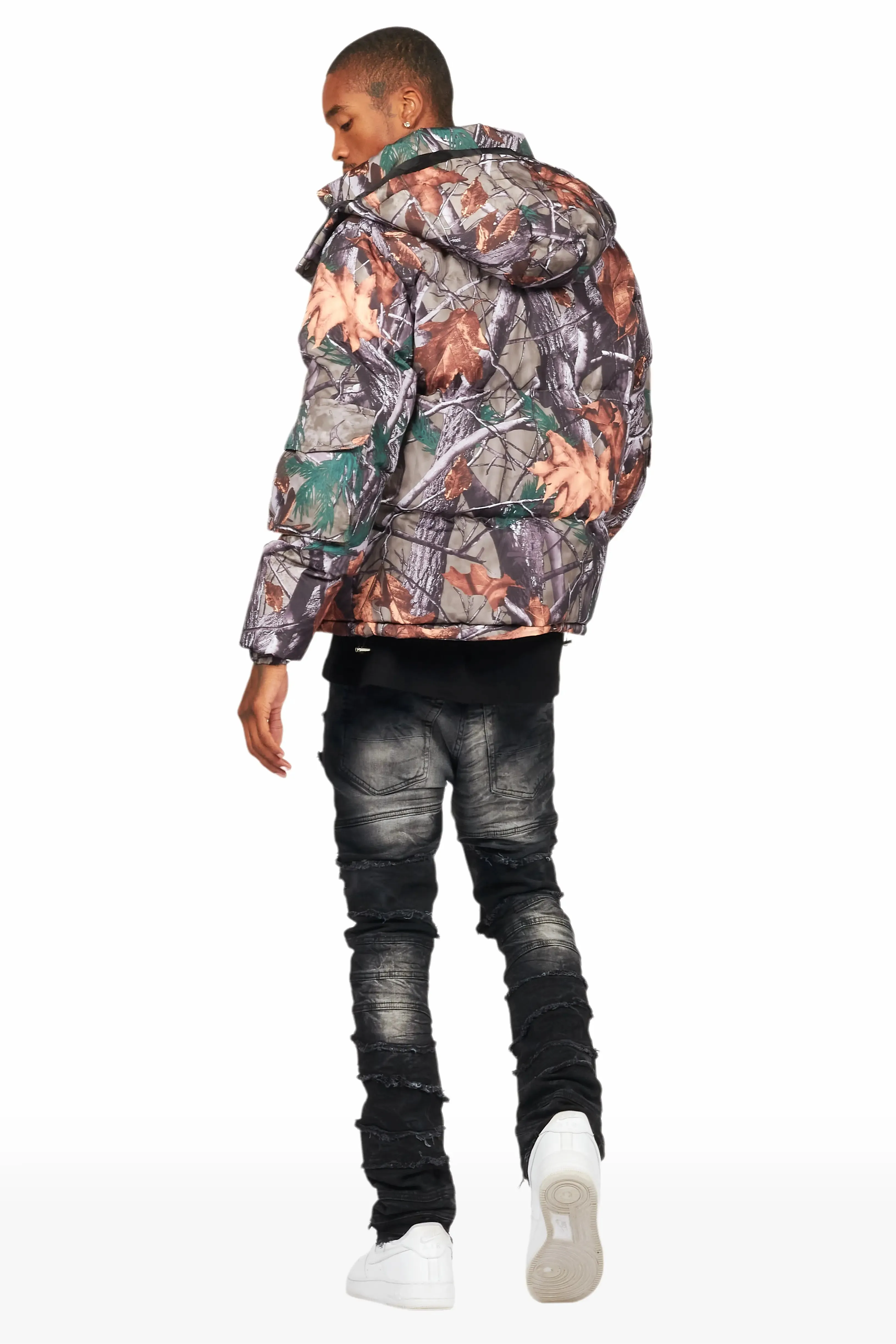 Bandik Beige Tree Camo Puffer Jacket sold by Rockstar Original product image thumbnail 5