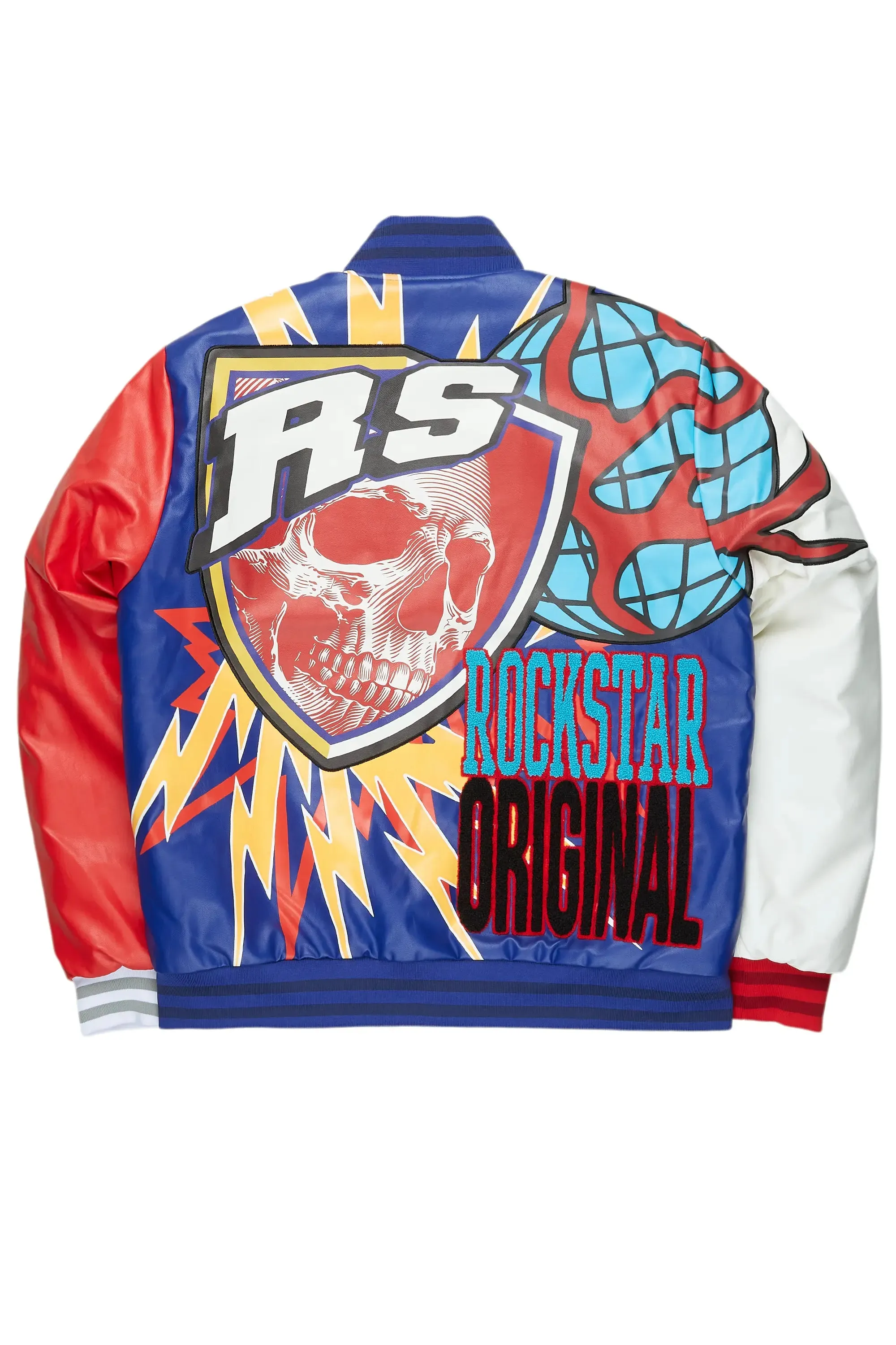 Berube Blue/Multi Varsity Jacket sold by Rockstar Original product image thumbnail 3
