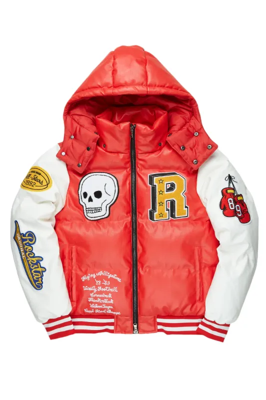 Eisen Red Puffer Jacket sold by Rockstar Original