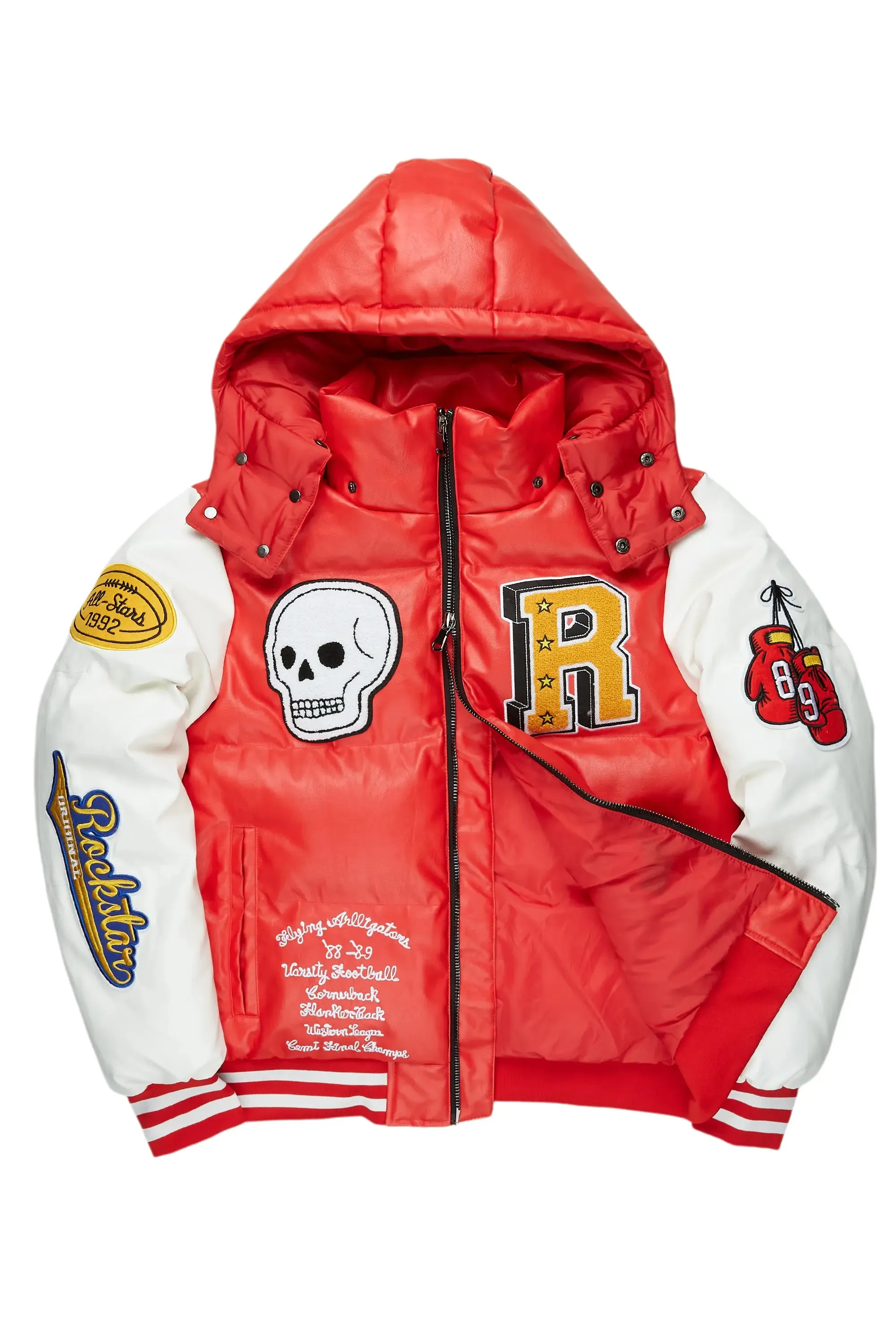 Eisen Red Puffer Jacket sold by Rockstar Original product image thumbnail 2