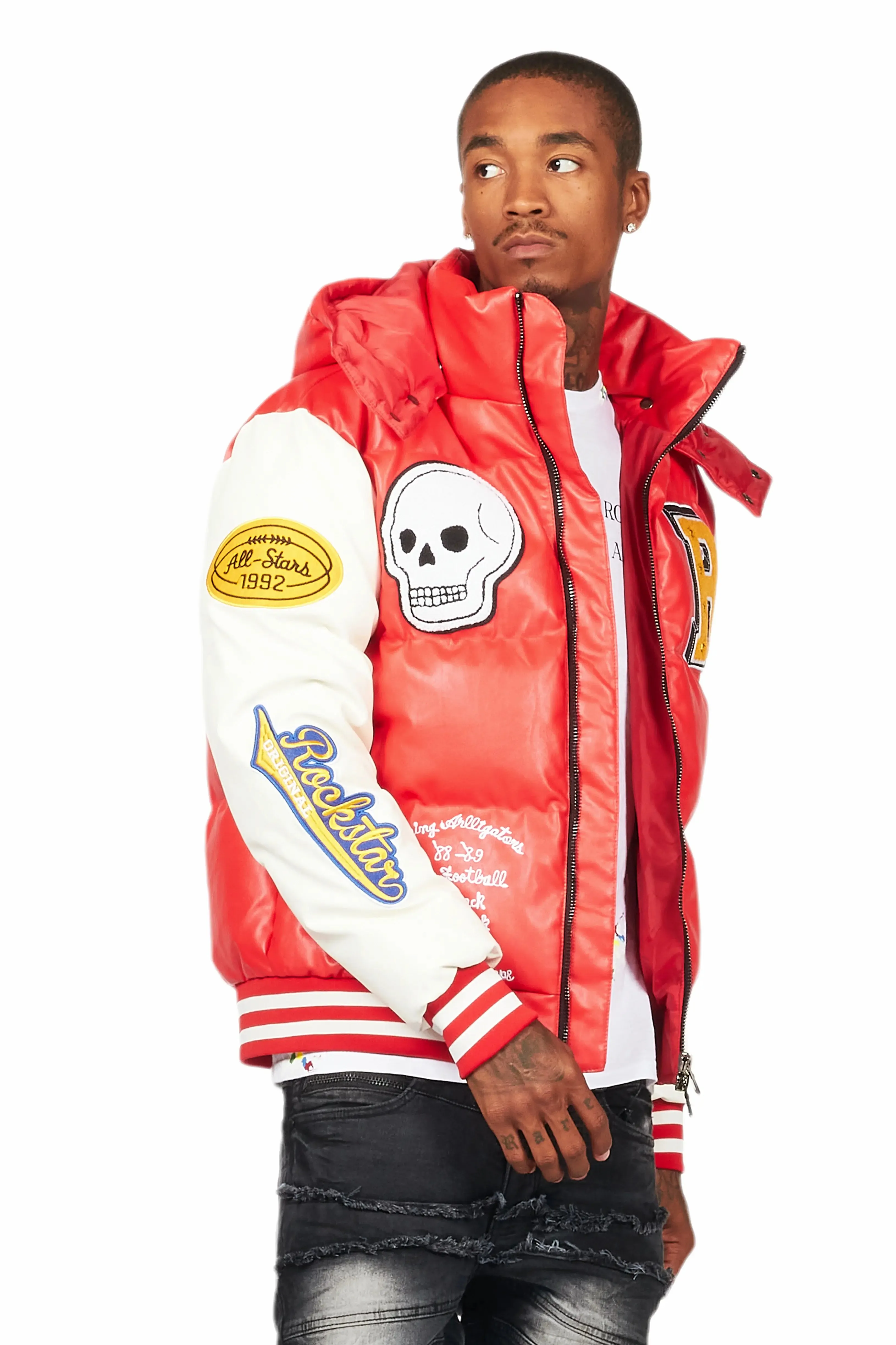 Eisen Red Puffer Jacket sold by Rockstar Original product image thumbnail 4