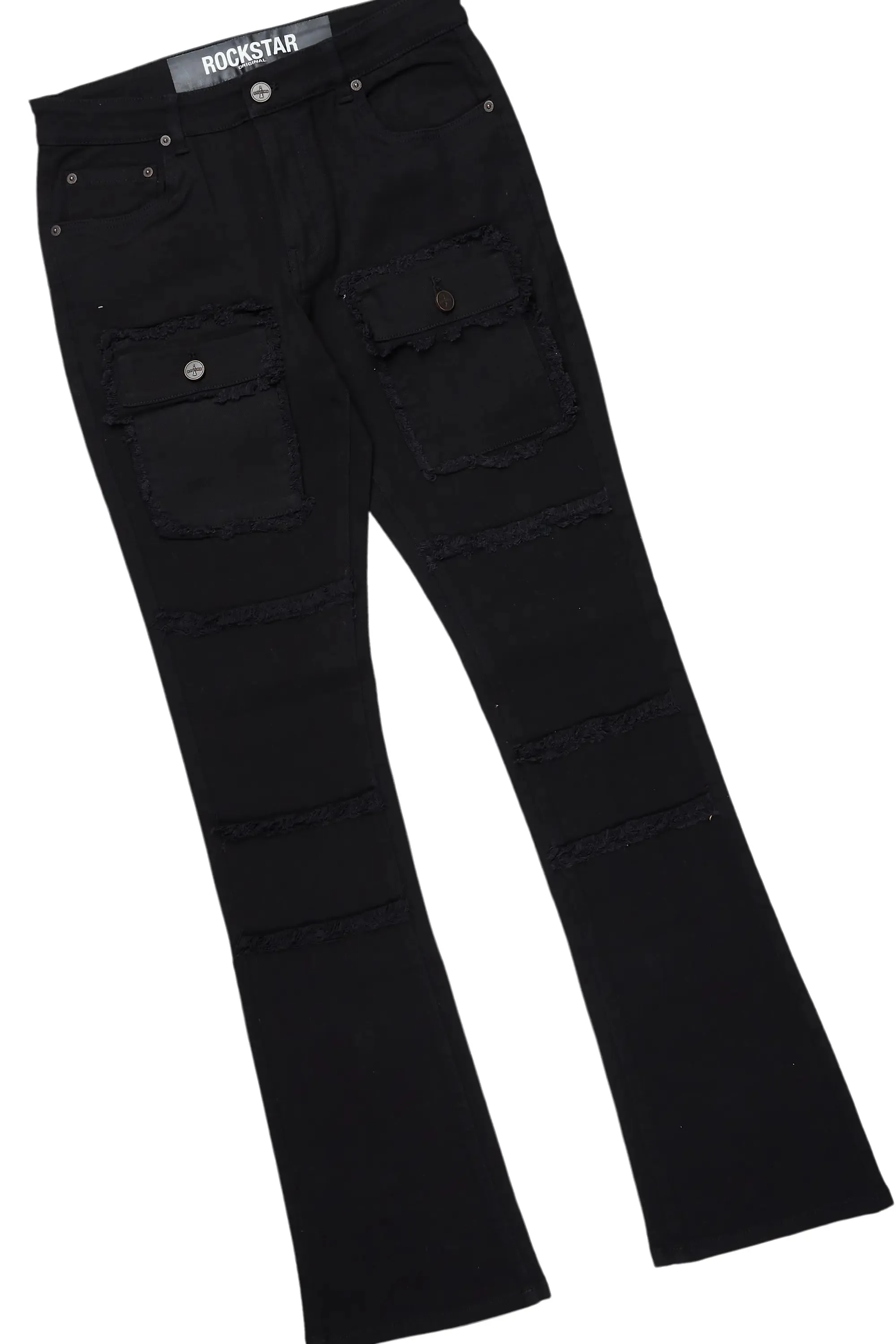 All Seeing Eyes Black Long Sleeve T-Shirt/Stacked Flare Cargo Jean Bundle sold by Rockstar Original product image thumbnail 3