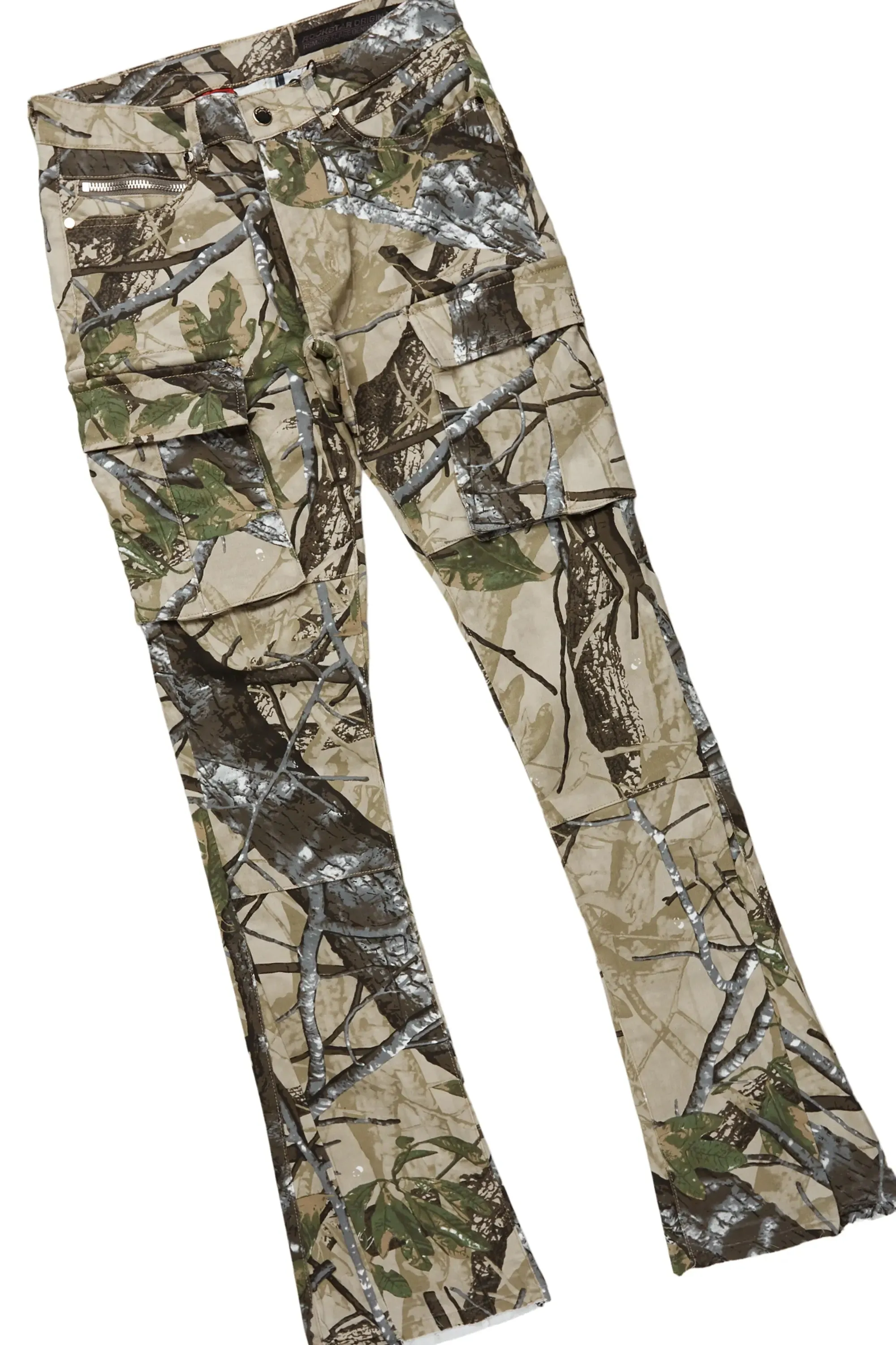 All Seeing Eyes White Long Sleeve T-Shirt & Merrik Stacked Flare Jean Bundle sold by Rockstar Original product image thumbnail 3