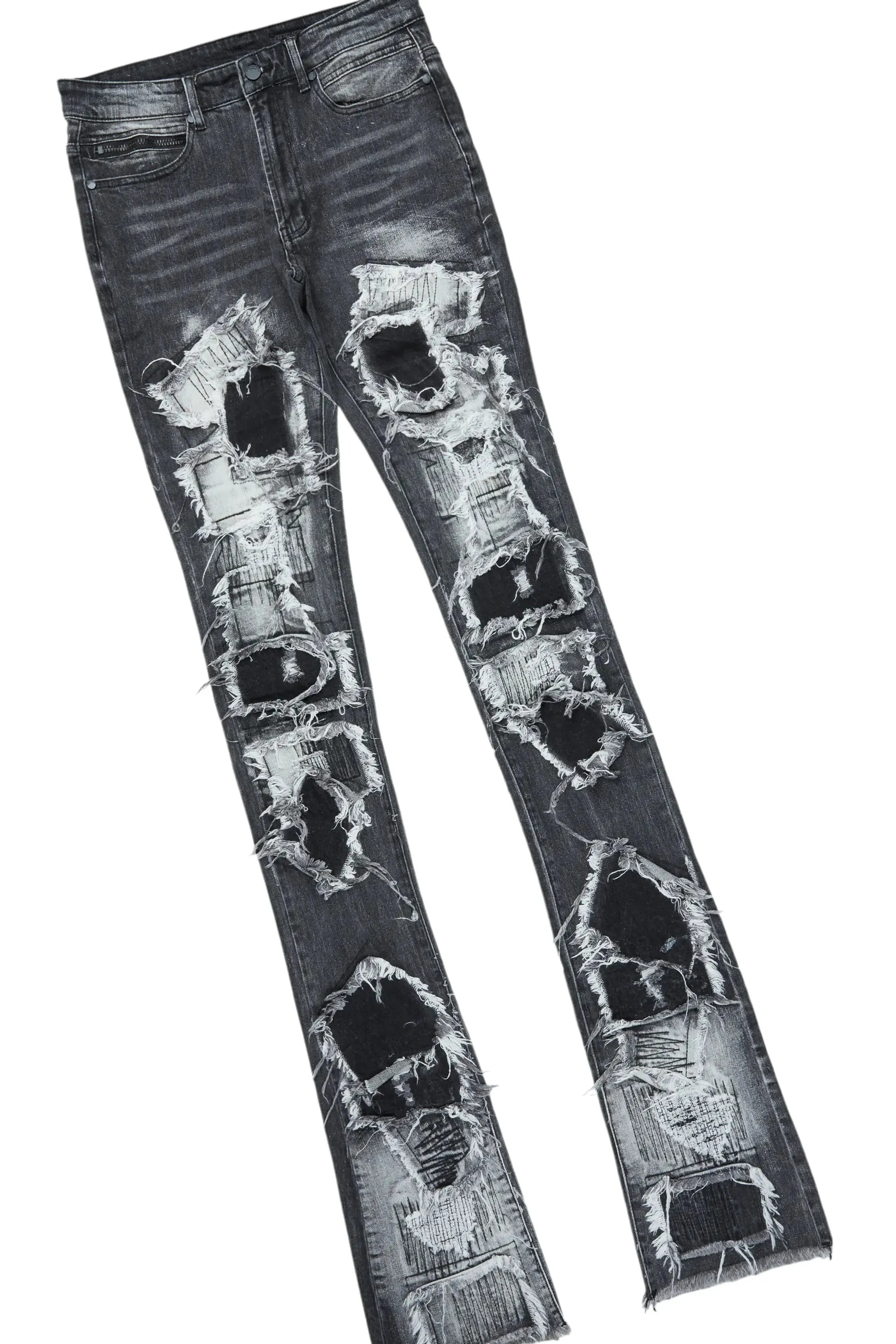 Banyan White T-Shirt & Camden Super Stacked Flare Jean Bundle sold by Rockstar Original product image thumbnail 3