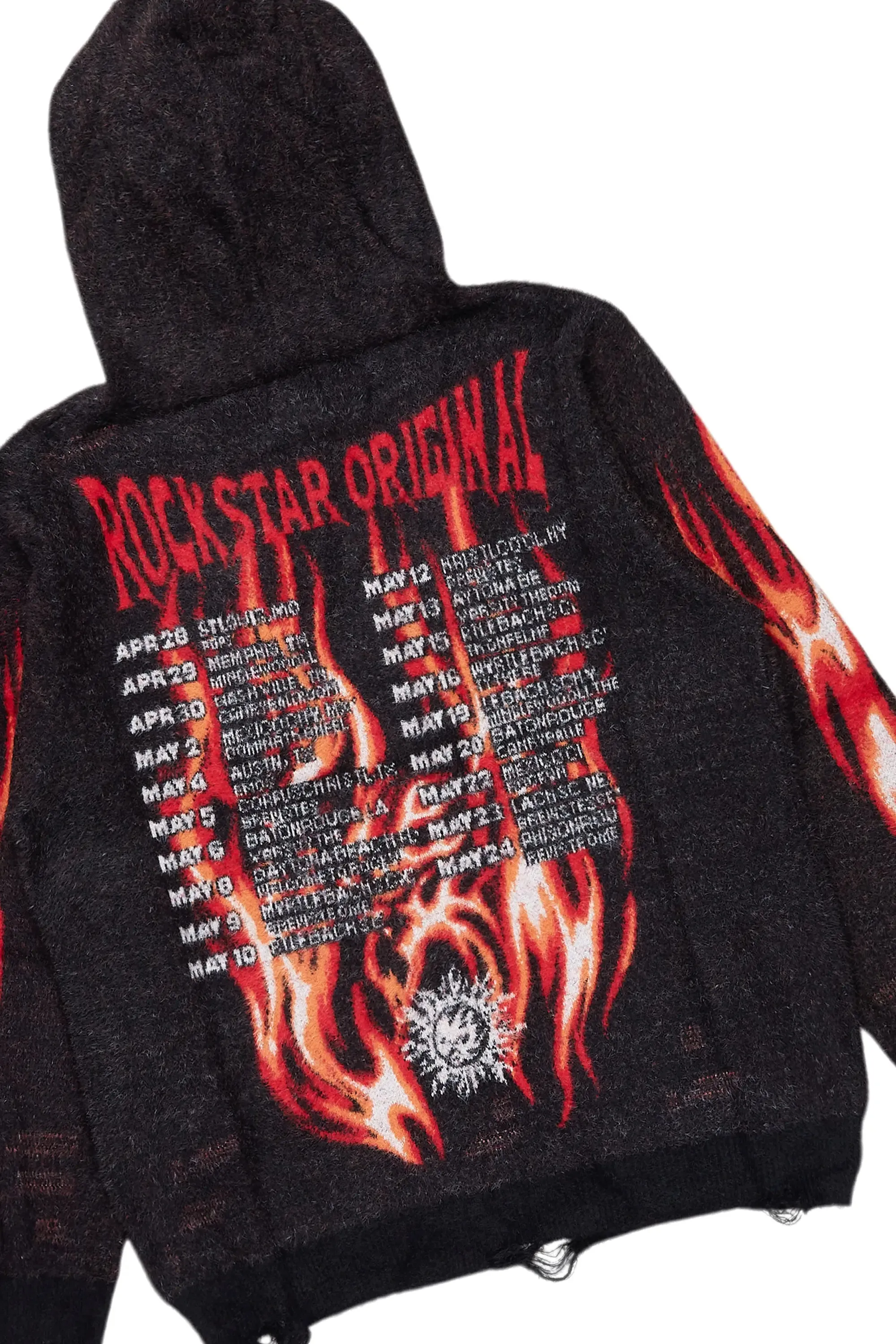 Fuka Black Knit Hoodie & Pooja Super Stacked Flare Jean Bundle sold by Rockstar Original product image thumbnail 3