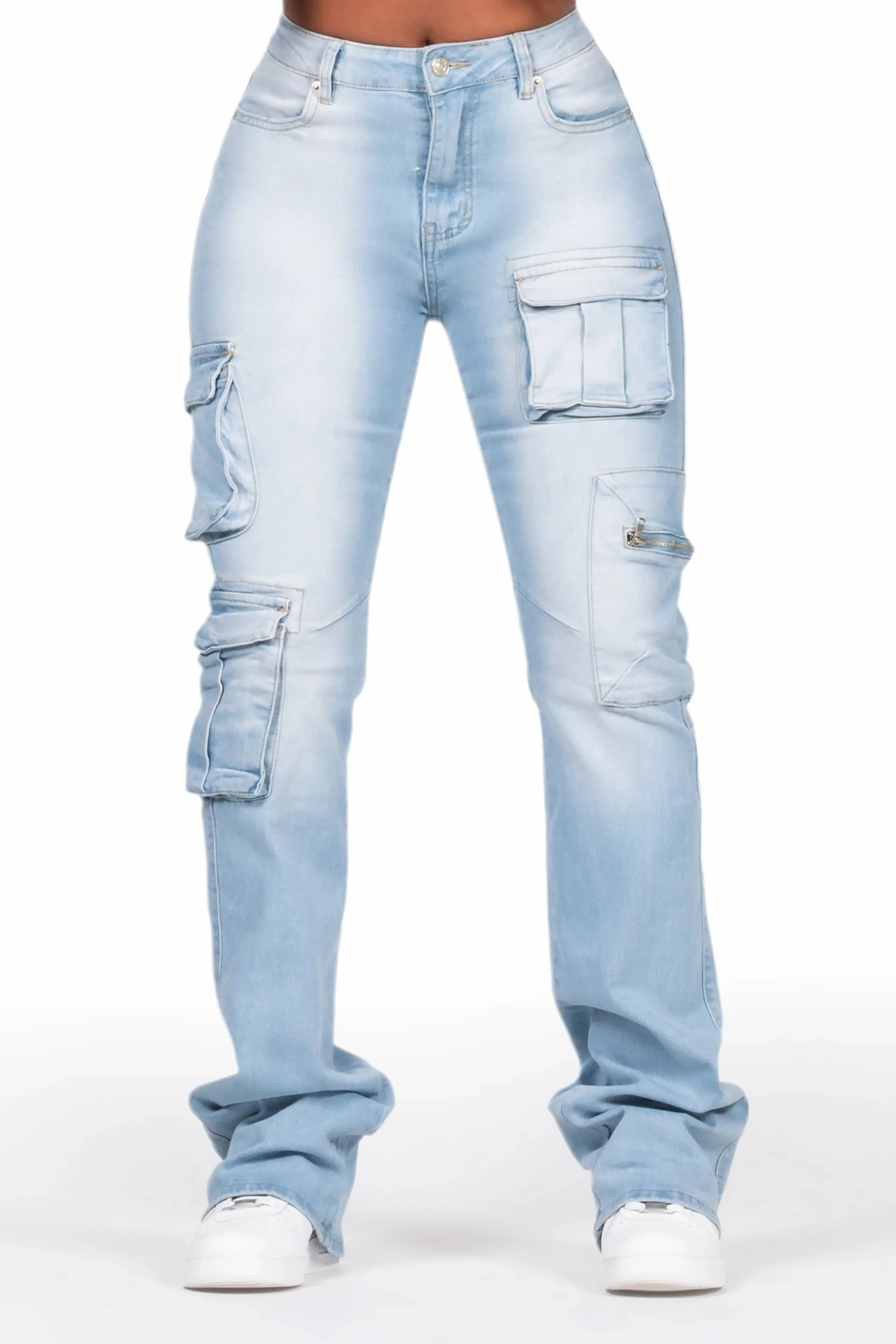 Corrine Light Wash Super Stacked Jean sold by Rockstar Original