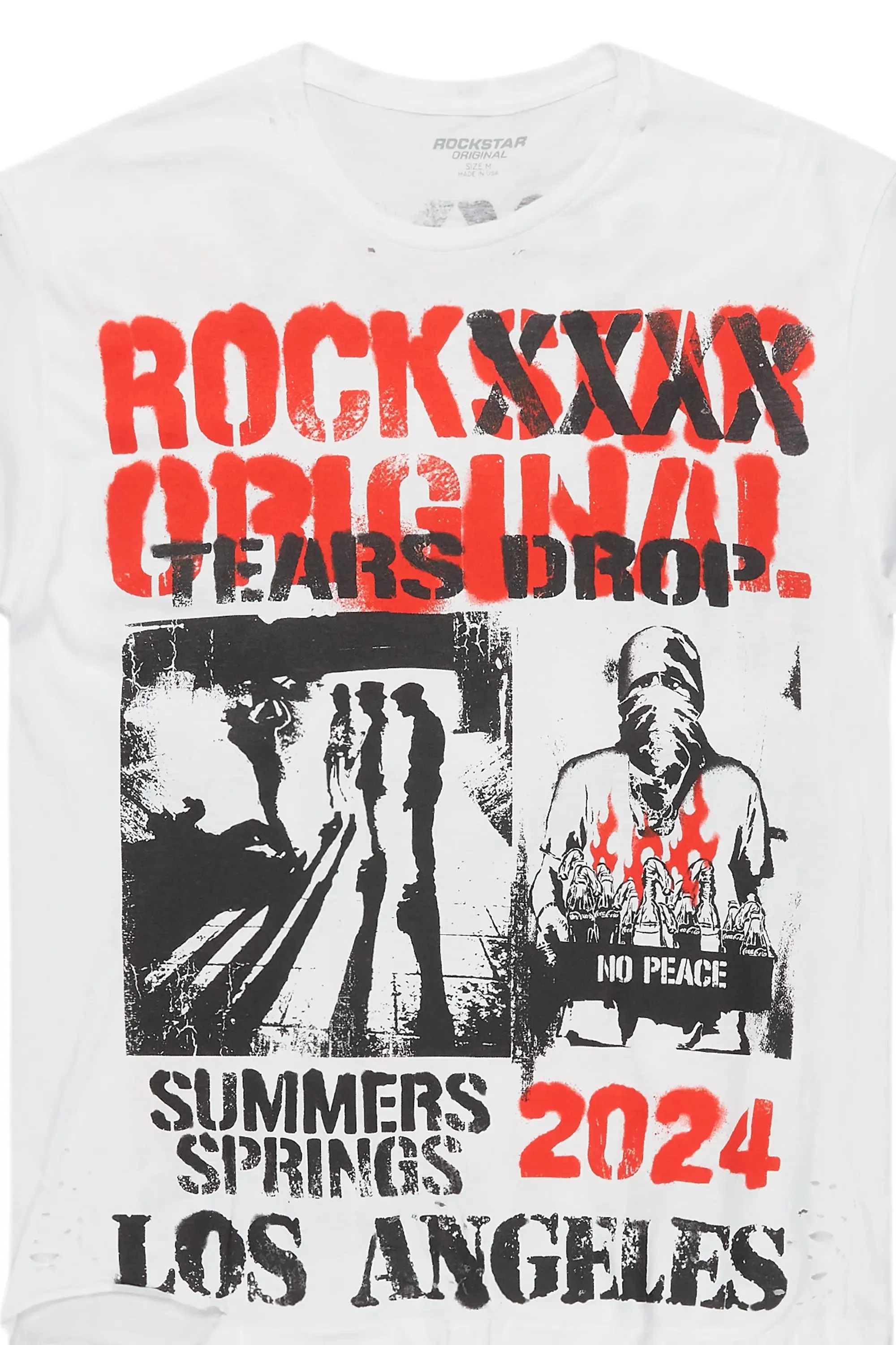 Omer White Oversized Graphic T-Shirt sold by Rockstar Original product image thumbnail 2