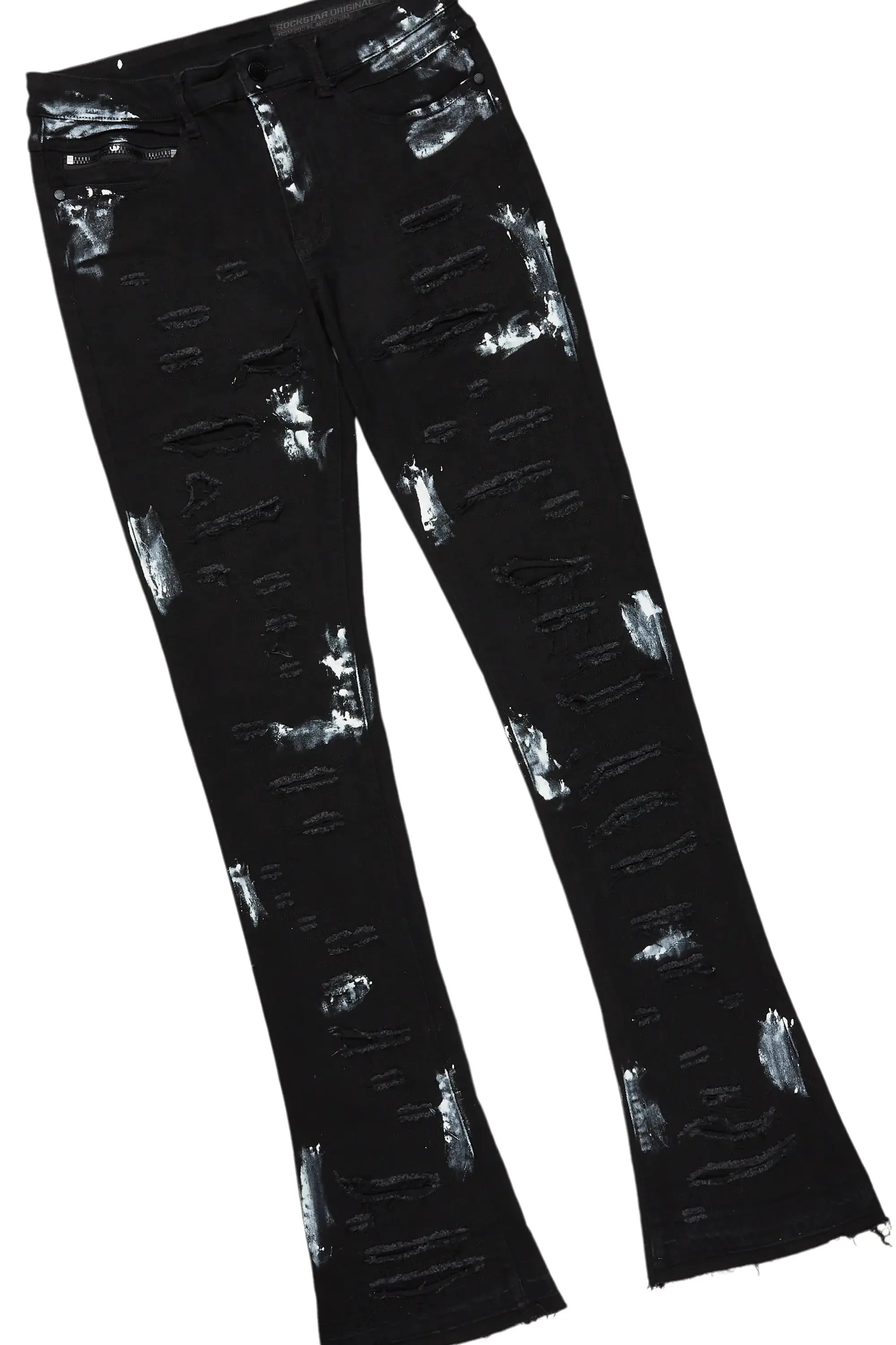 Filip Black Hoodie/Stacked Flare Jean Bundle sold by Rockstar Original product image thumbnail 3