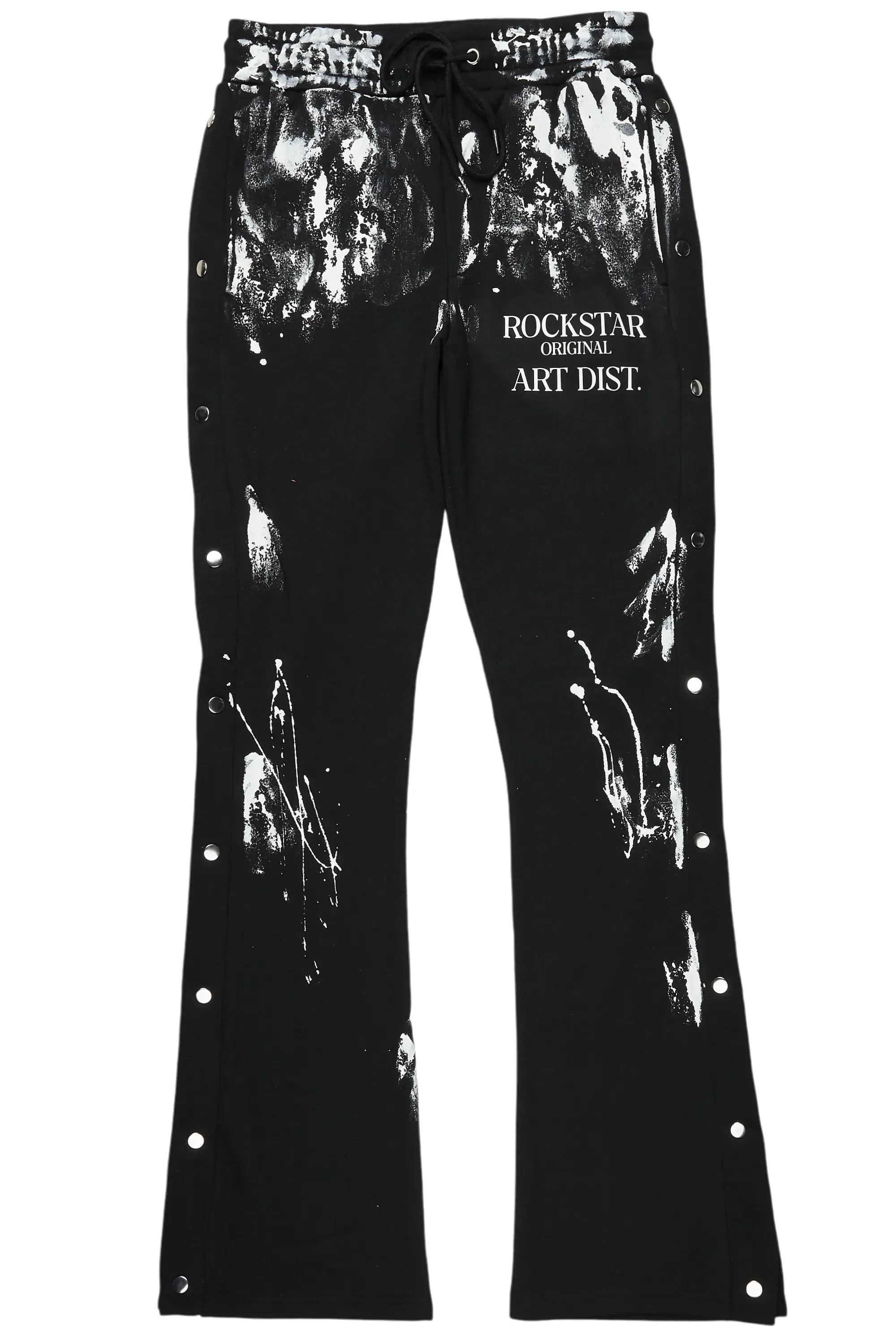 Filip Black Baggy Snap Button Pant sold by Rockstar Original product image thumbnail 2