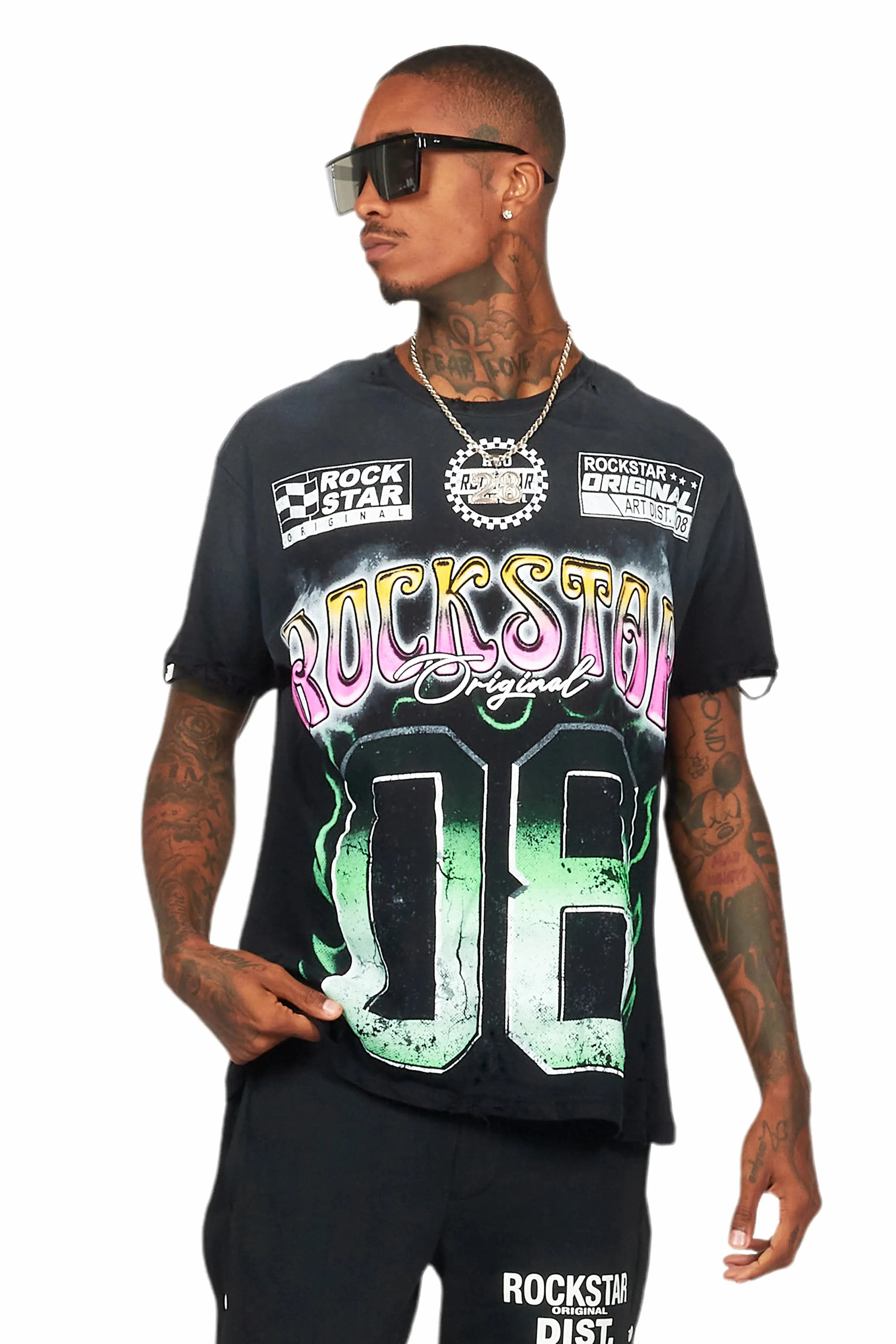 Quito Black Oversize Graphic T-Shirt sold by Rockstar Original product image thumbnail 2