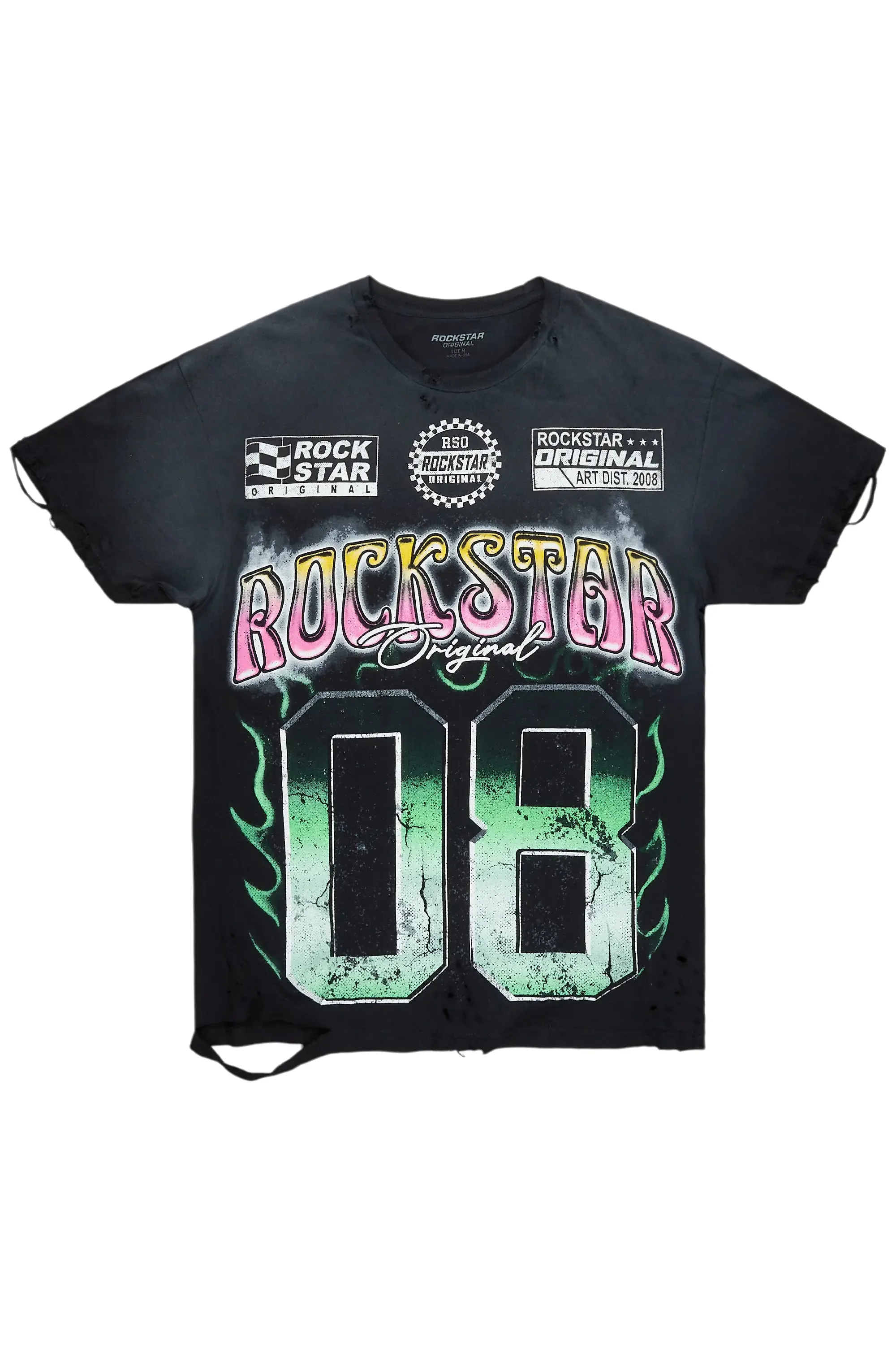 Quito Black Oversize Graphic T-Shirt sold by Rockstar Original