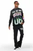 Quito Black Double Layer Graphic T-Shirt sold by Rockstar Original