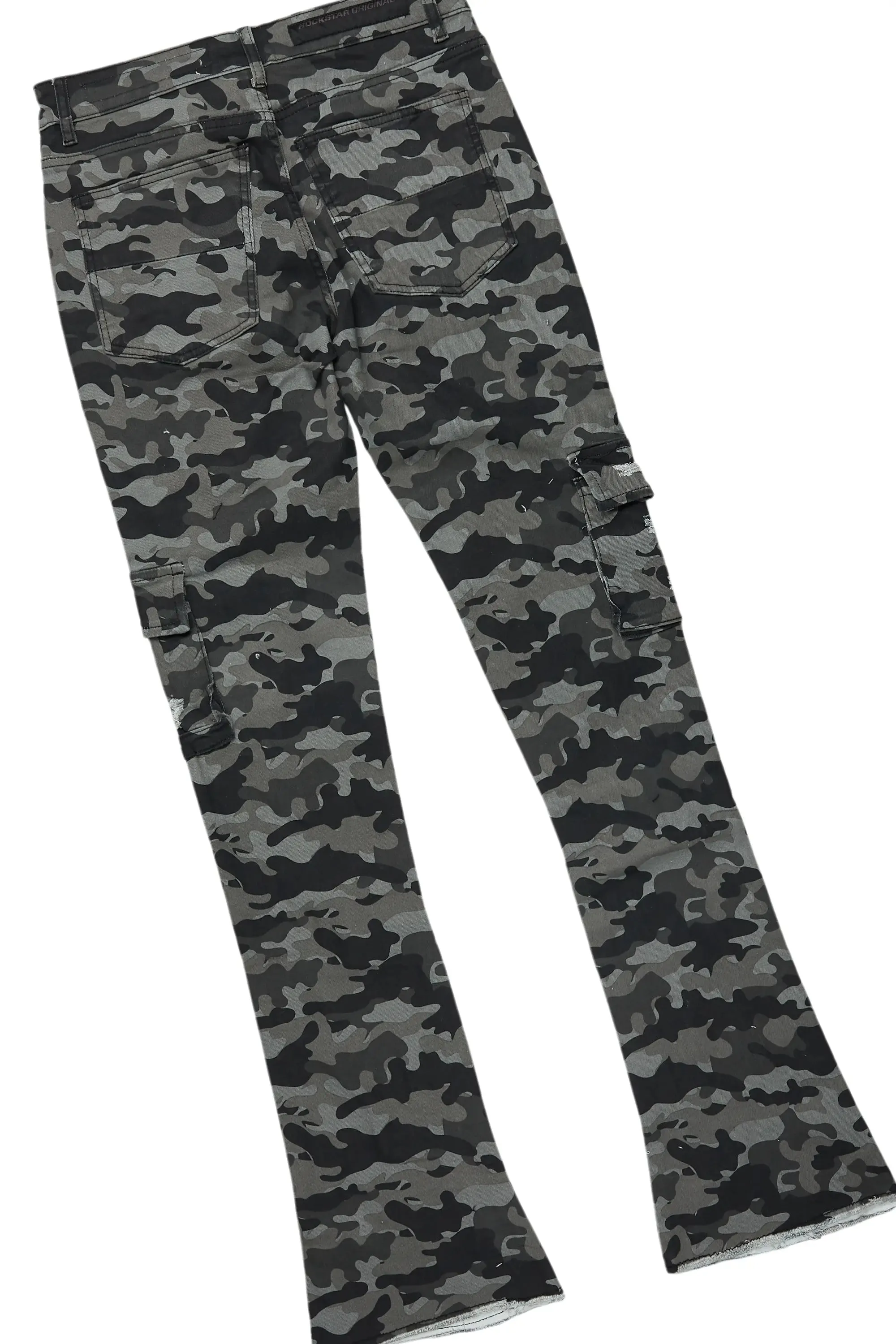 Vamp Black Long Sleeve T-Shirt & Zaid Stacked Flare Jean Bundle sold by Rockstar Original product image thumbnail 4