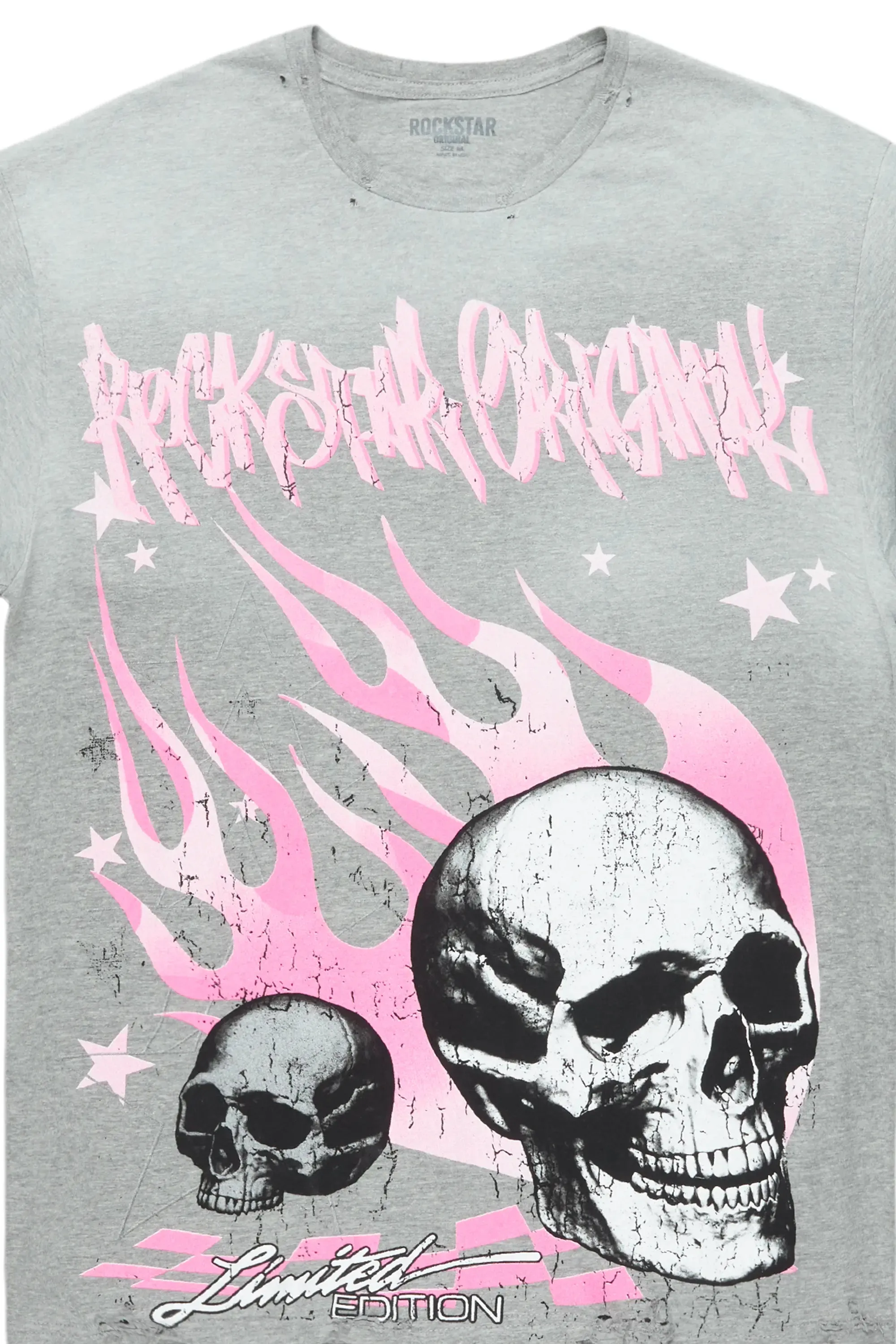 Anneso Grey Oversize Graphic T-Shirt sold by Rockstar Original product image thumbnail 2