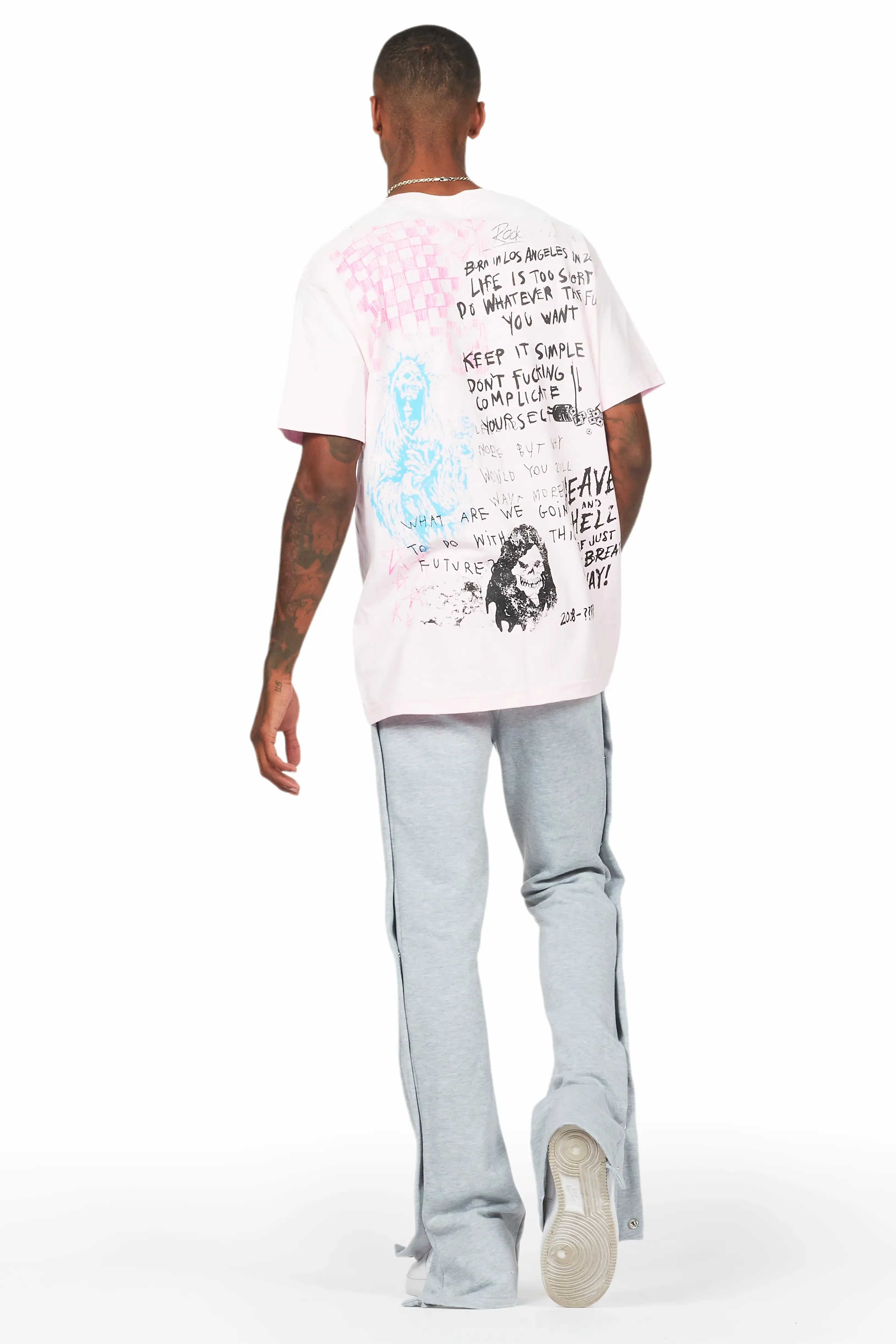 Gabin Pink Graphic Oversized T-Shirt sold by Rockstar Original product image thumbnail 4