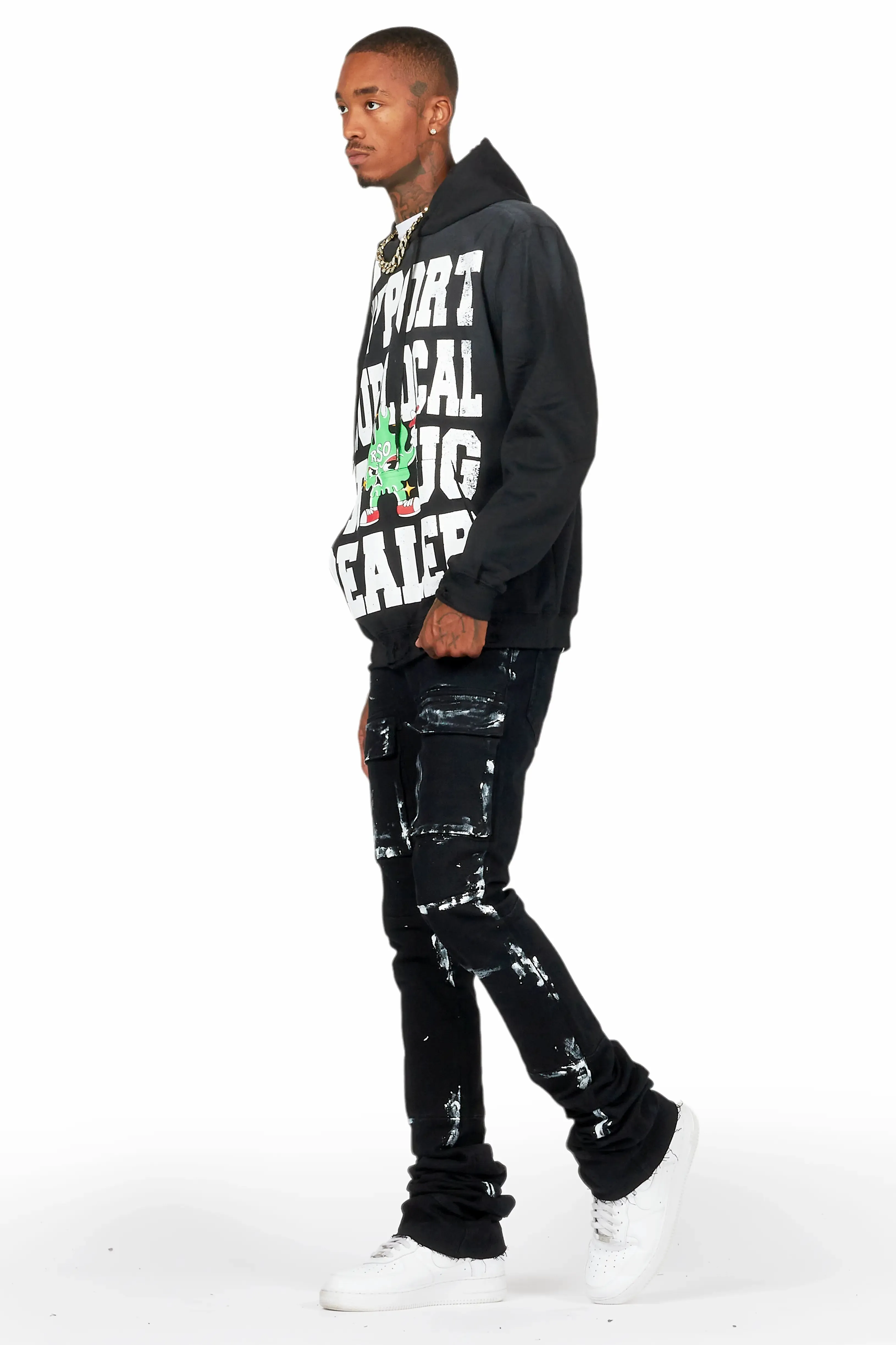 Tarl Black Hoodie/Super Stacked Flare Jean Bundle sold by Rockstar Original product image thumbnail 5