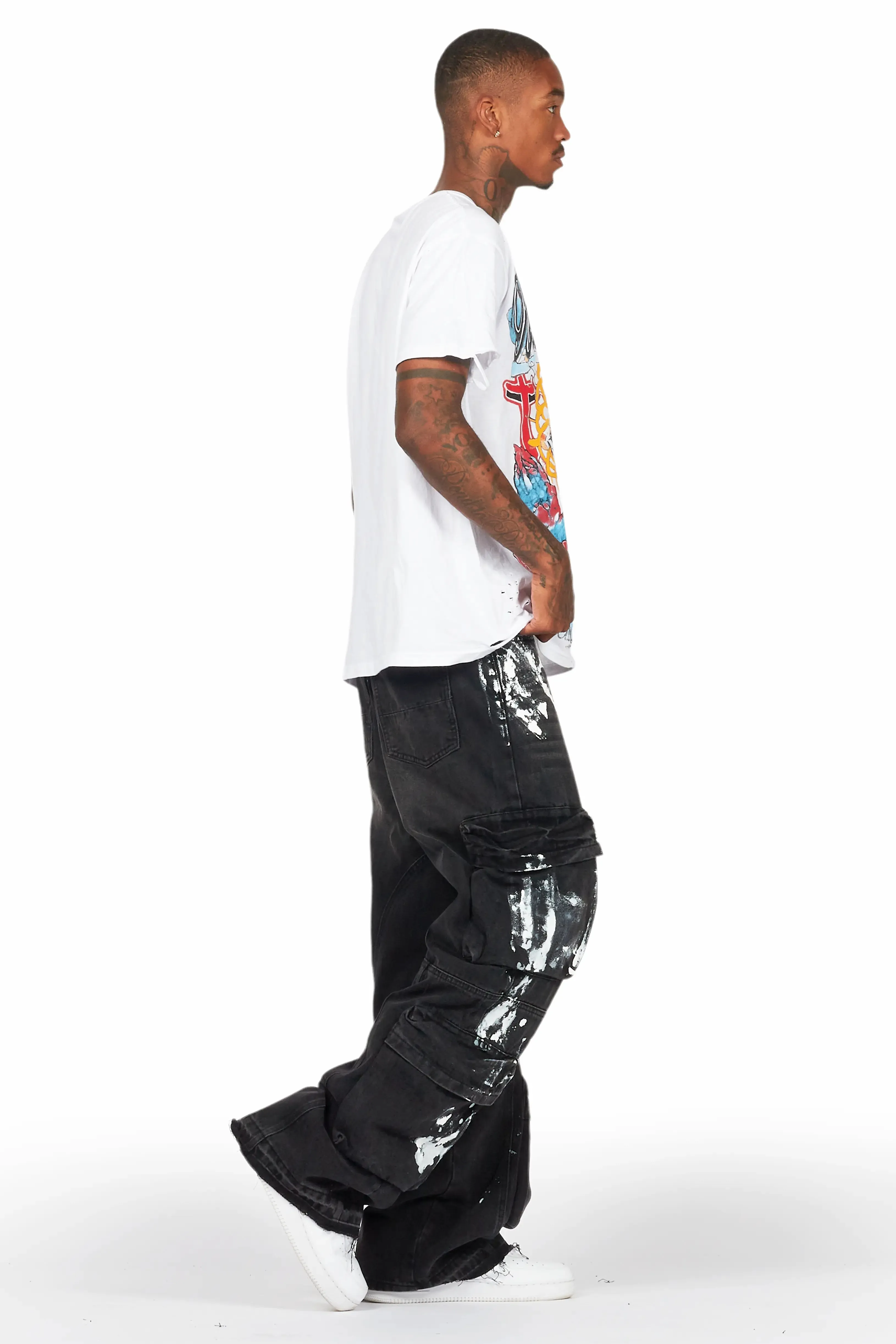 Alary Painter Black Baggy Fit Cargo Jean sold by Rockstar Original product image thumbnail 4