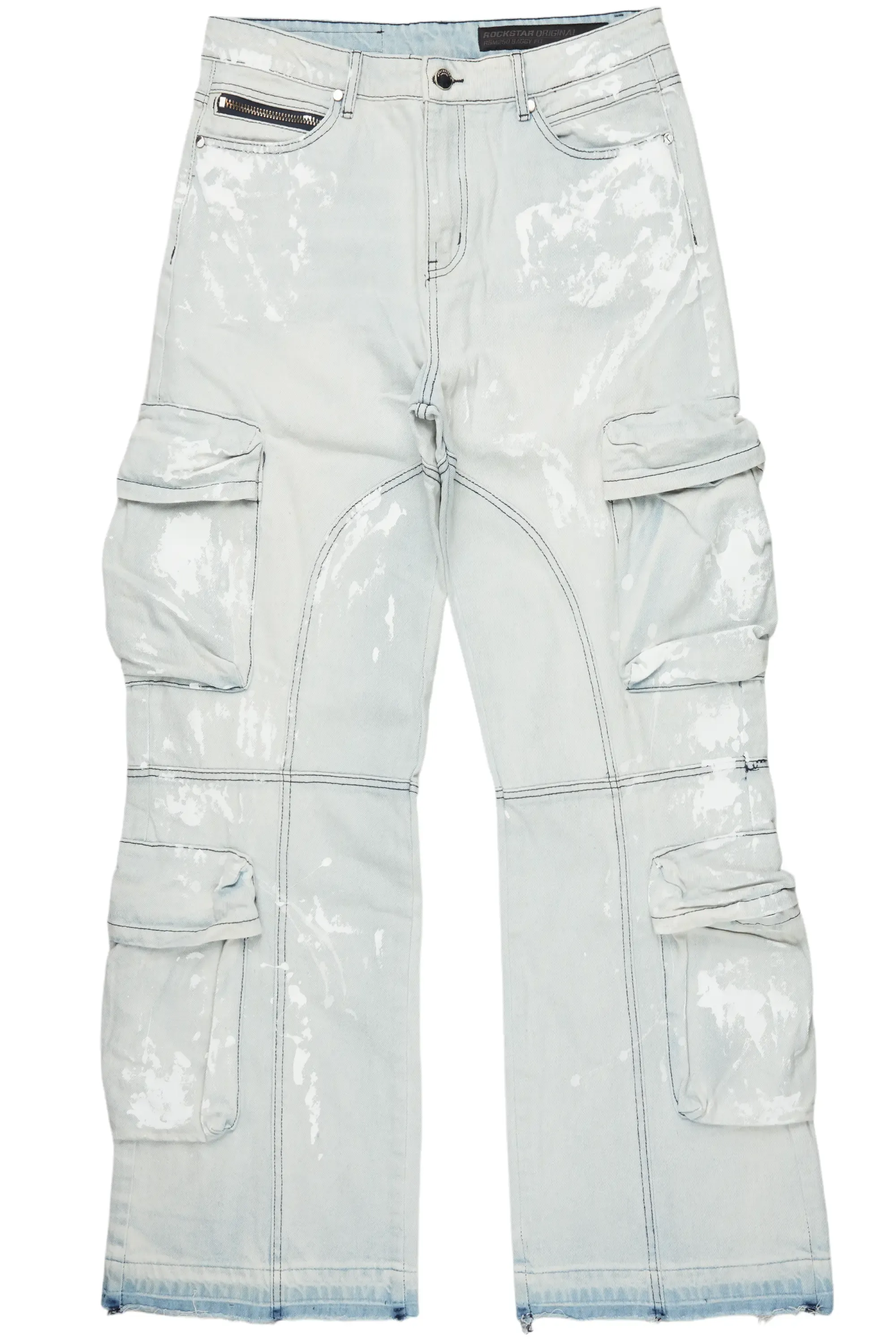 Alary Painter Blue Baggy Fit Cargo Jean sold by Rockstar Original product image thumbnail 2