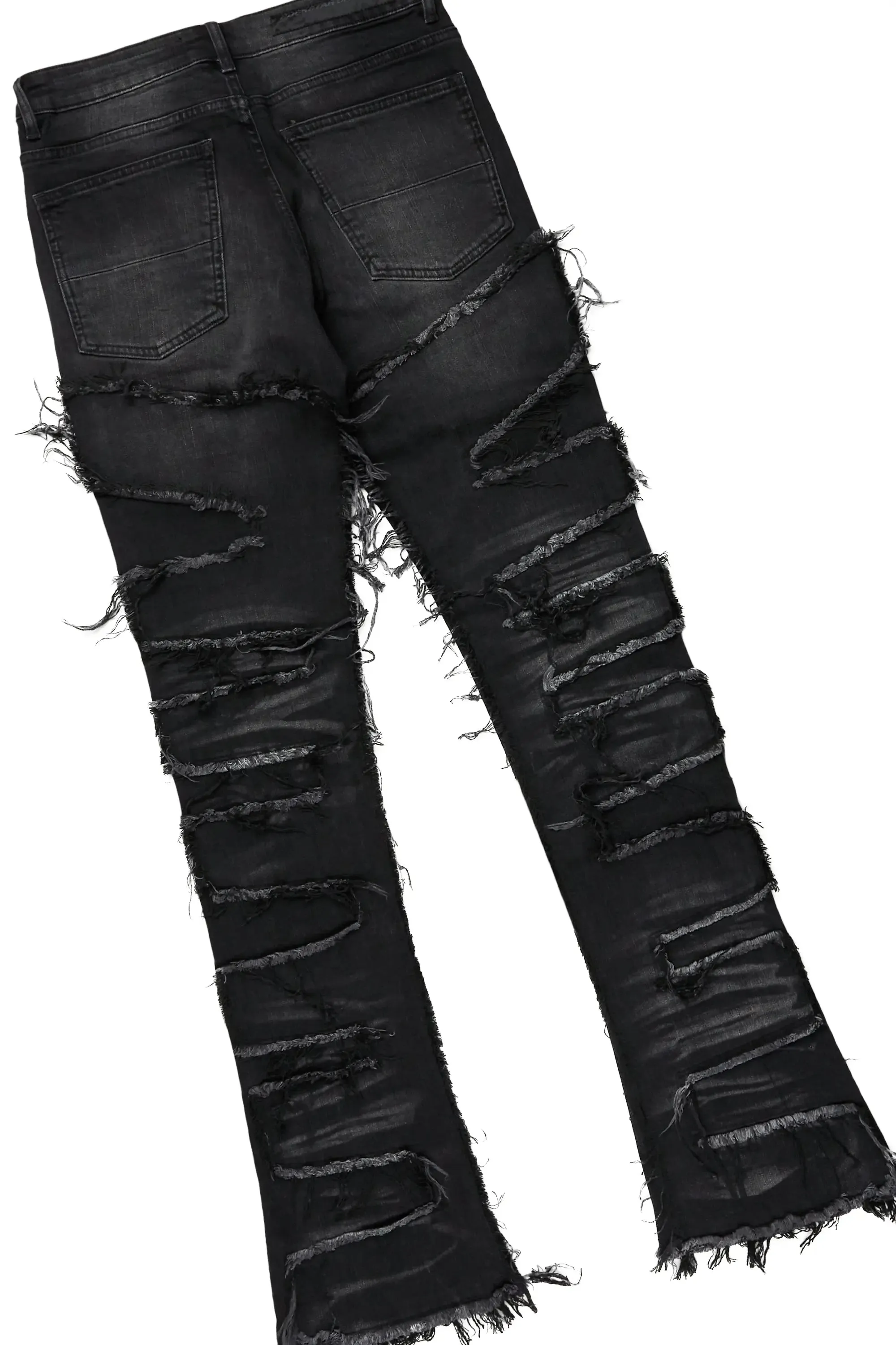 Dunebi Black Long Sleeve T-Shirt & Shake Stacked Flare Jean Bundle sold by Rockstar Original product image thumbnail 4