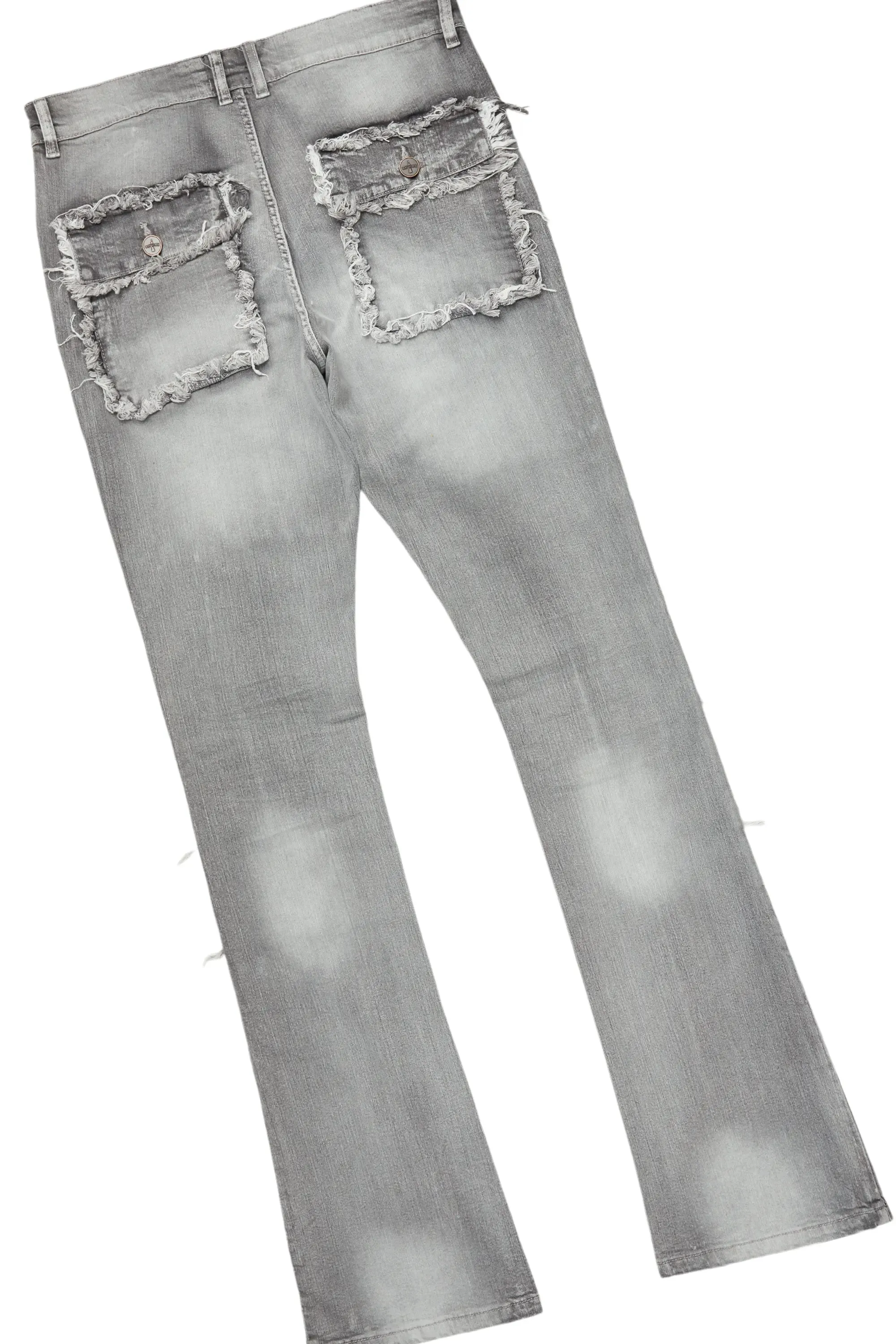 Anesso Grey Oversize T-Shirt/Stacked Flare Cargo Jean Bundle sold by Rockstar Original product image thumbnail 5