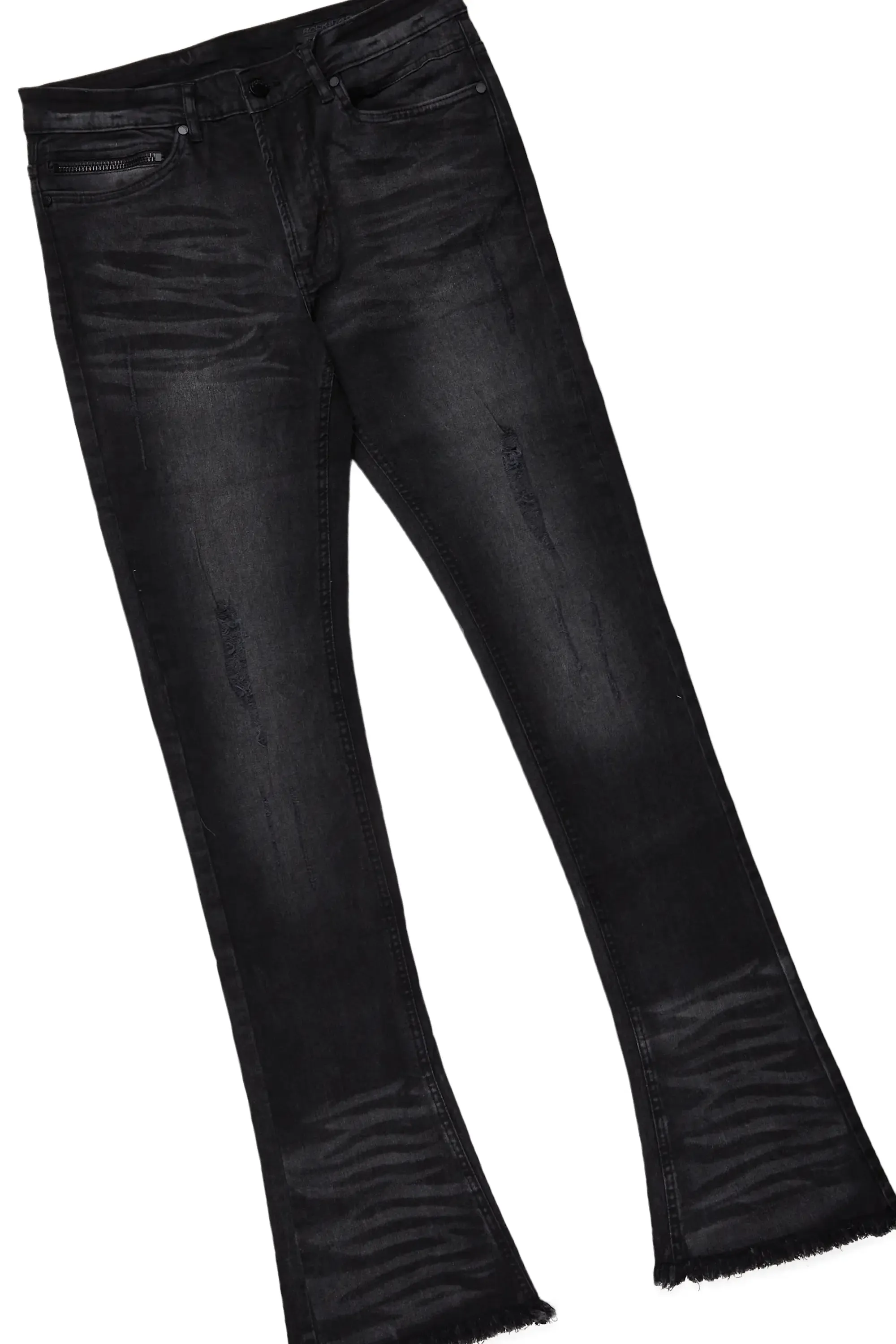 Shoota Grey Hoodie & Florence Stacked Flare Jean Bundle sold by Rockstar Original product image thumbnail 3