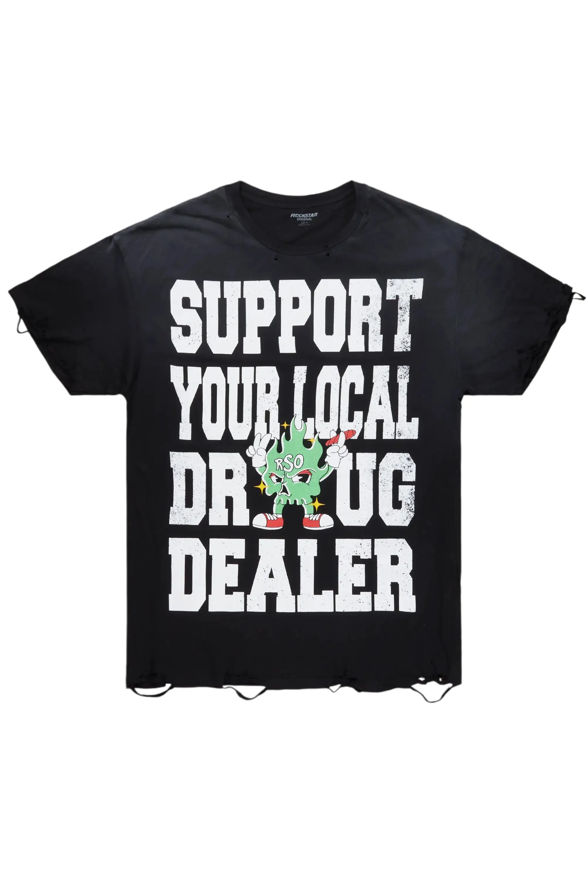 Tarl Black Oversized Graphic T-Shirt sold by Rockstar Original