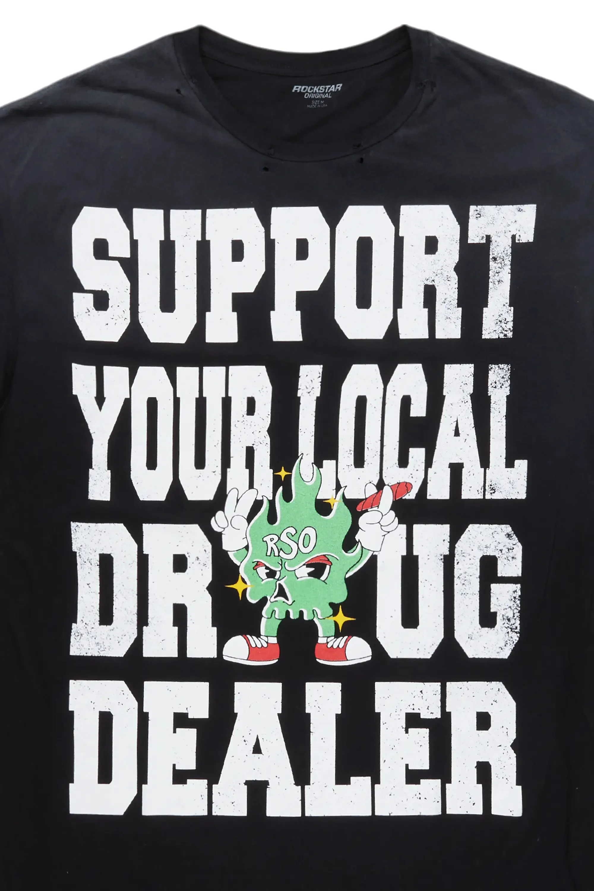 Tarl Black Oversized Graphic T-Shirt sold by Rockstar Original product image thumbnail 2